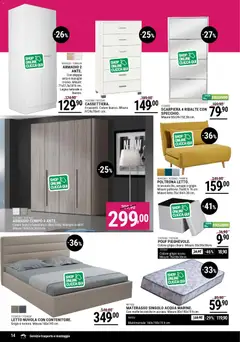 Anteprima del volantino Volantino CFadda	 valido a partire dal 19.02.2026 | Pagina: 14 | Prodotti: Letto, Materasso, Armadio, Specchio