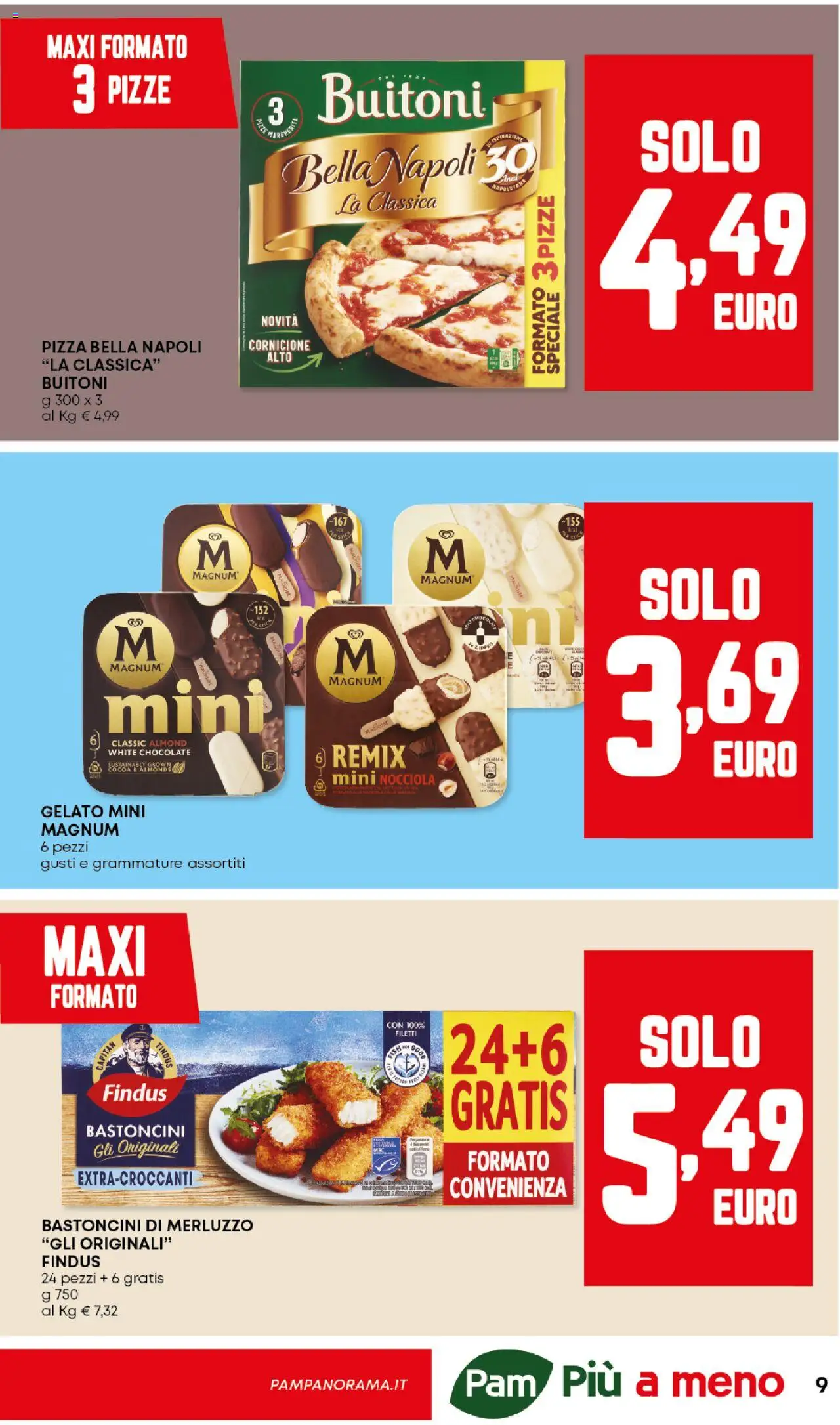 Volantino Panorama del 09.10.2025 | Pagina: 9 | Prodotti: Pizza, Merluzzo, Gelato