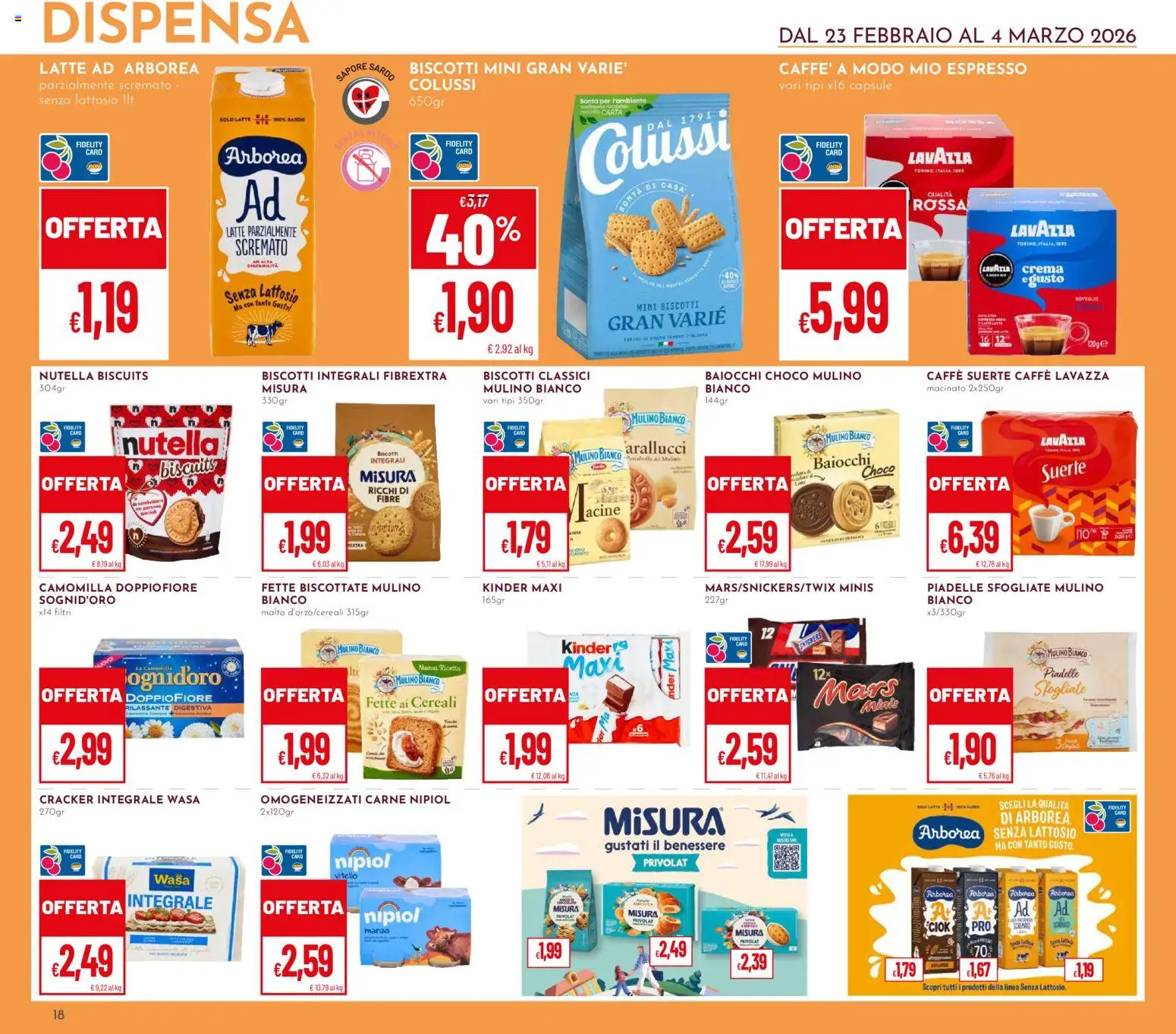 Volantino Pan del 23.02.2026 | Pagina: 18 | Prodotti: Crema, Caffè, Manzo, Nutella