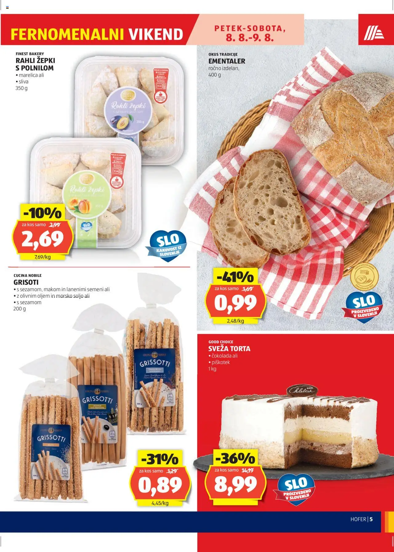 Hofer SI katalog | vrijedi od 07.08.2025 | Stranica: 5 | Proizvodi: Čokolada, Torta