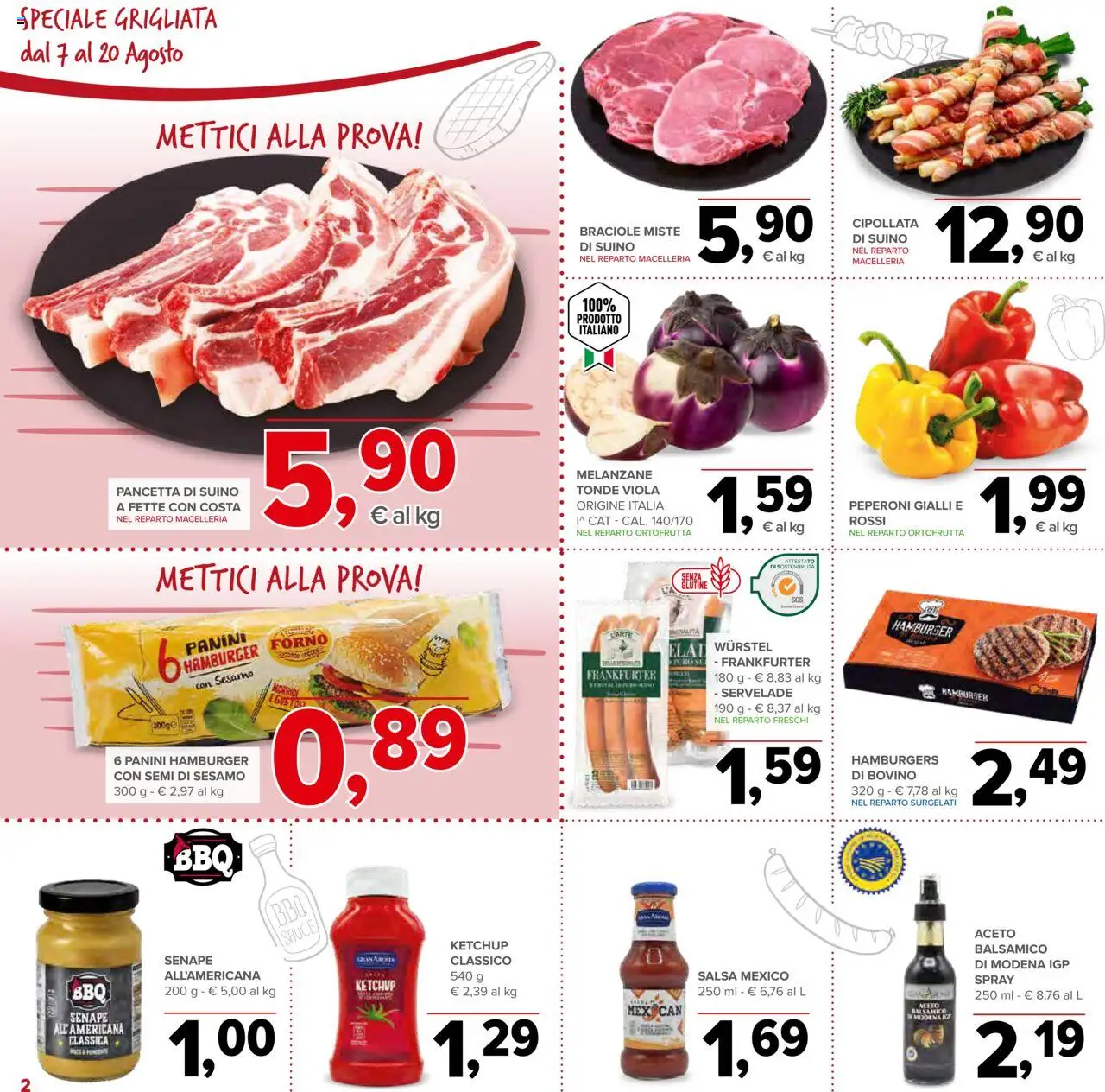 Volantino Todis del 07.08.2025 | Pagina: 2 | Prodotti: Bovino, Peperoni, Ketchup, Hamburger