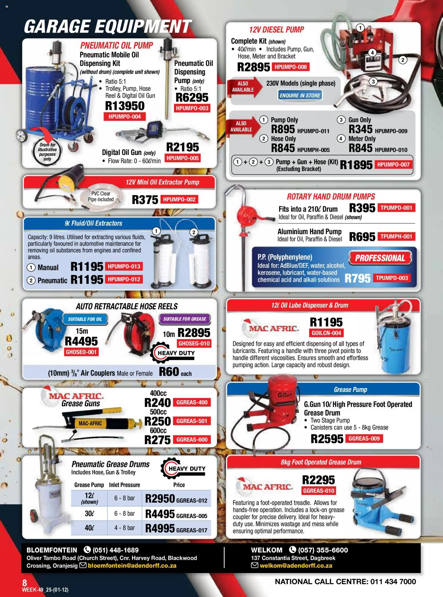 New Adendorff catalogue – valid from 01.12.2025 | Page: 10 | Products: Pumps, Oil, Pipe