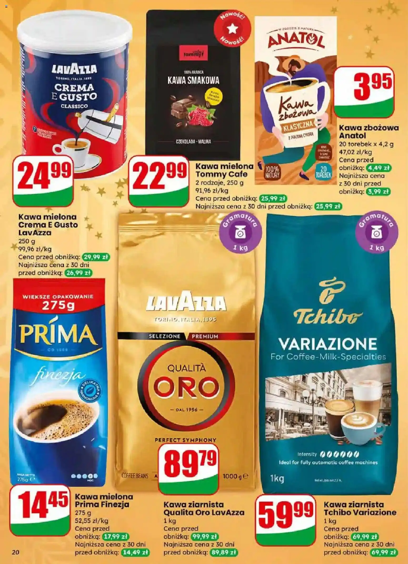 Dino Gazetka od 17.12.2025 | Strona: 20 | Produkty: Malina, Kawa mielona Prima, Lavazza, Kawa