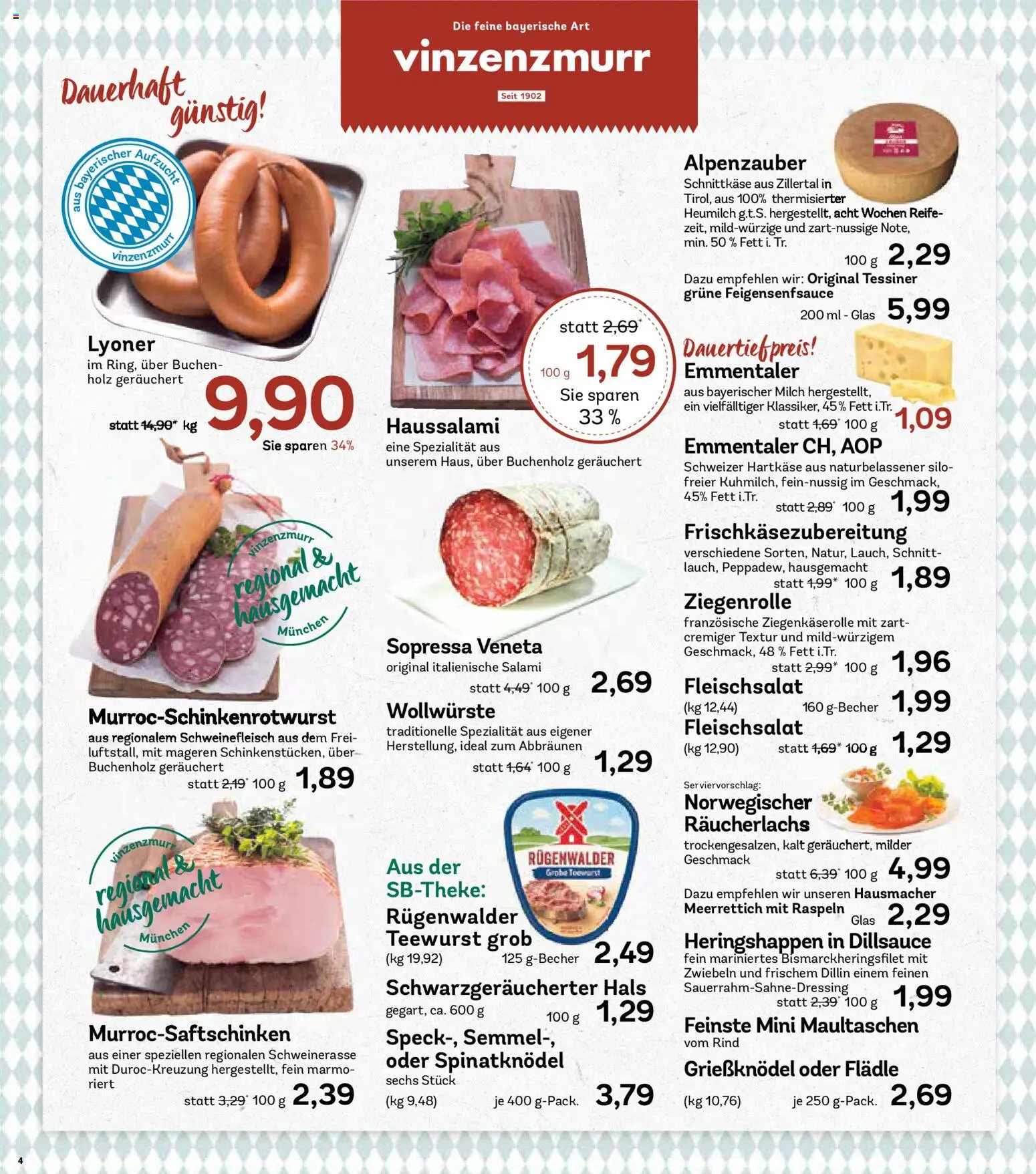 AEZ Prospekt 	 – gültig ab 03.11.2025 | Seite: 4 | Produkte: Räucherlachs, Zwiebeln, Schweinefleisch, Maultaschen