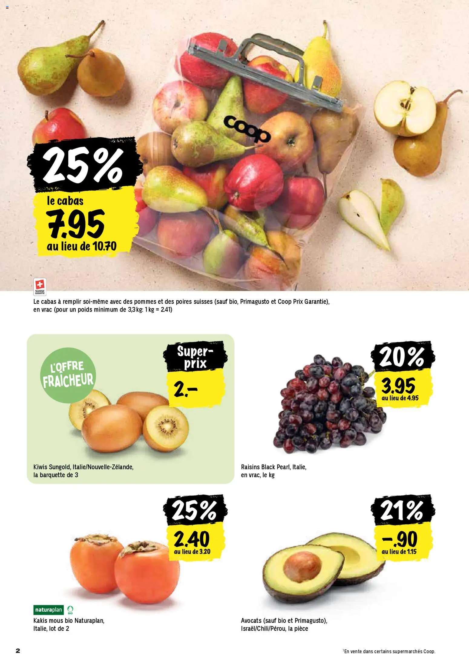 Coop - Les actions de la semaine – gültig ab 13.11.2025 | Seite: 2 | Produkte: Kiwi