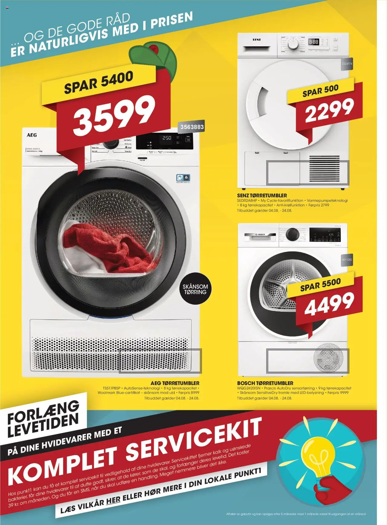 Punkt1 Tilbudsavis gyldig fra 04.08.2025 | Side: 3 | Produkter: Æg, Søm, Tørretumbler