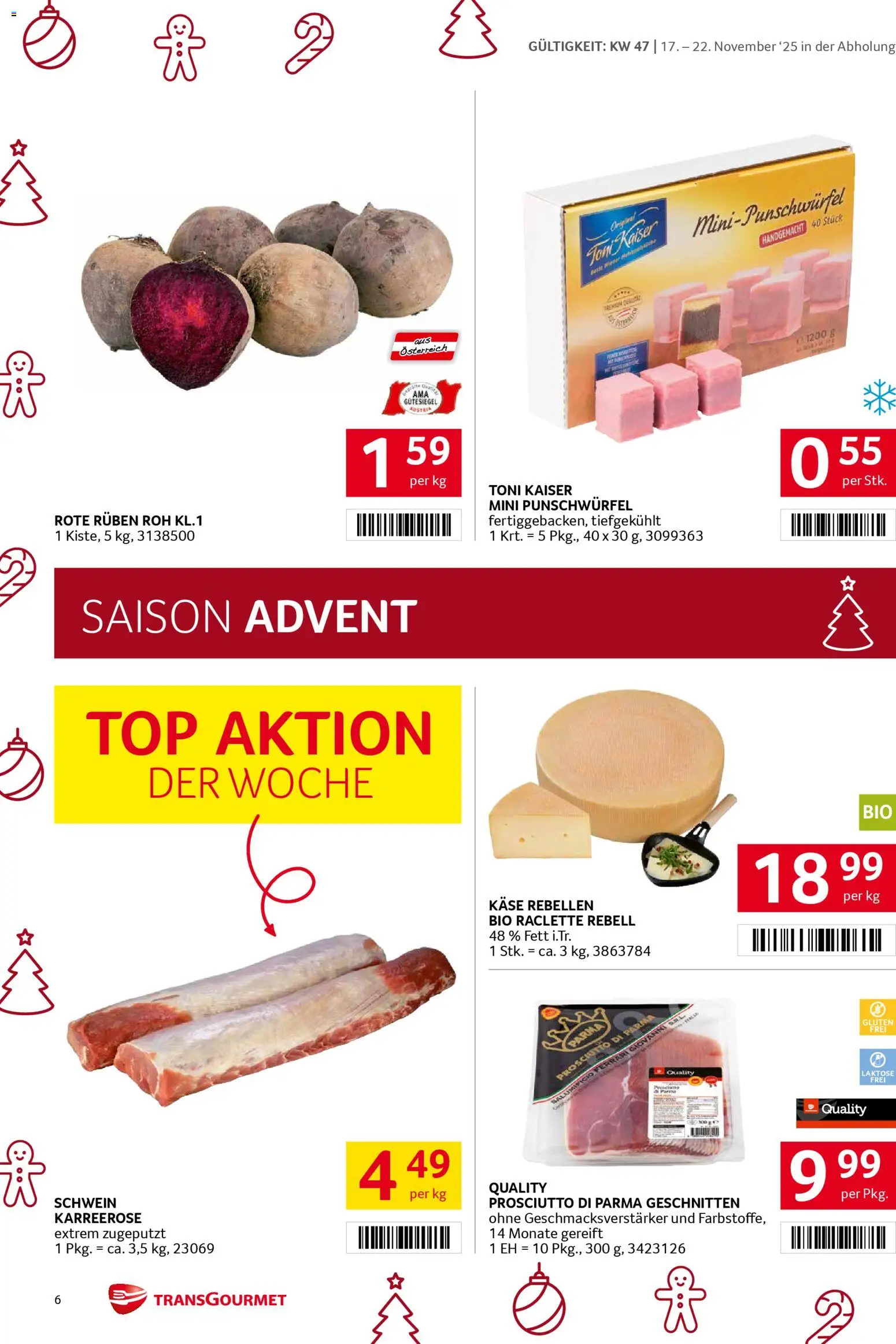 Transgourmet Flugblatt gültig ab 17.11.2025 | Seite: 6 | Produkte: Käse