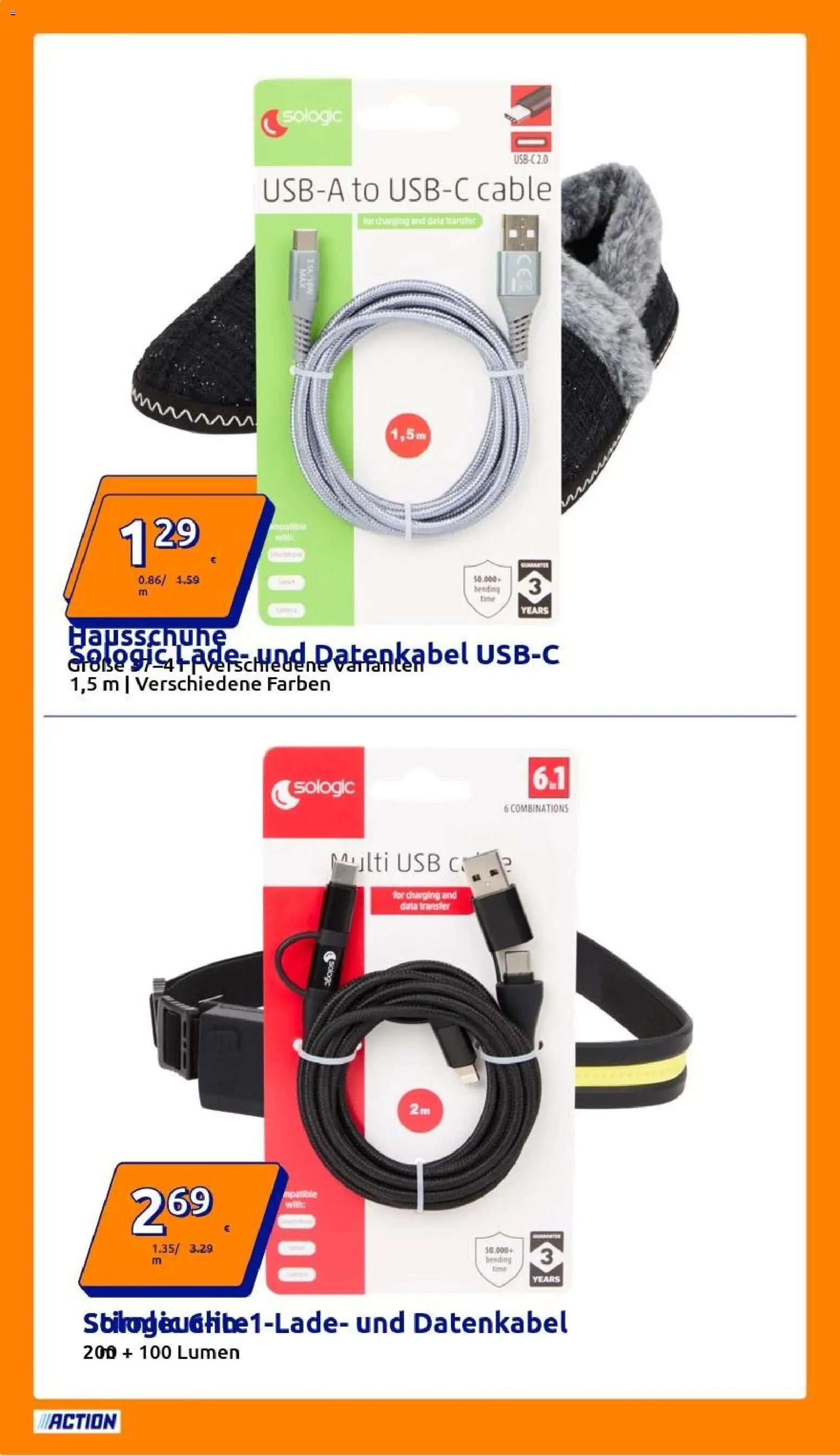 Action Flugblatt gültig ab 05.11.2025 | Seite: 4 | Produkte: Hausschuhe, USB