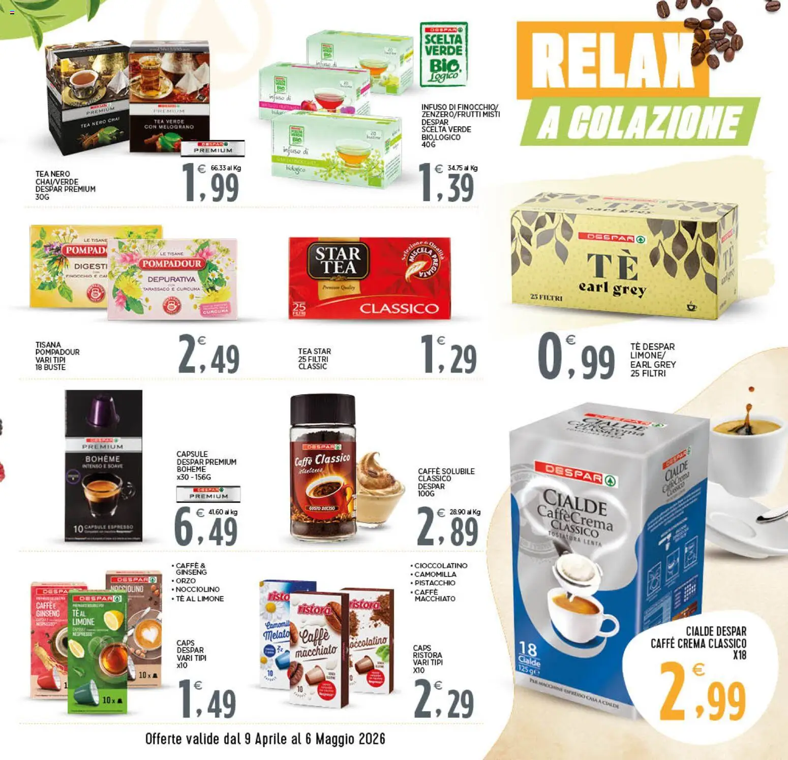 Volantino Interspar del 09.04.2026 | Pagina: 25 | Prodotti: Crema, Caffè, Tè, Limone