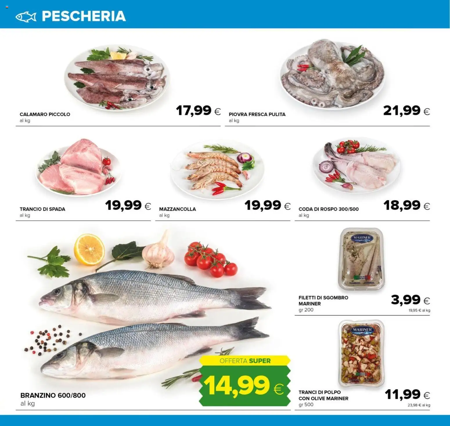 Volantino Oasi del 01.12.2025 | Pagina: 14 | Prodotti: Polpo, Branzino, Olive, Sgombro