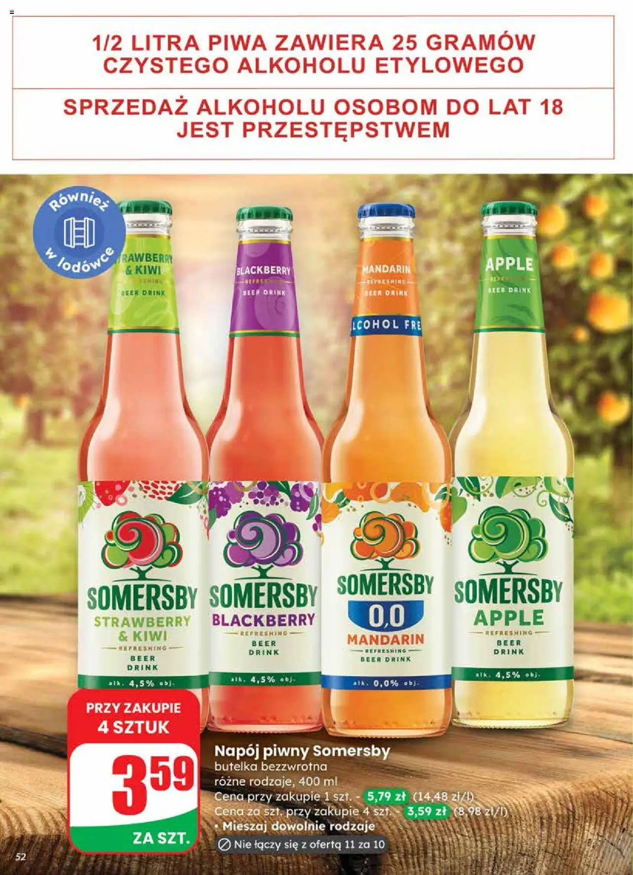 Dino Gazetka od 24.09.2025 | Strona: 52 | Produkty: Somersby, Kiwi
