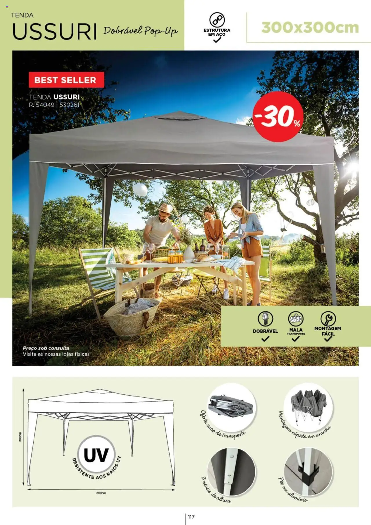 Espaço Casa - Catálogo  Ec Ar Livre  2025 │ válido de 04.03.2025 | Página: 117 | Produtos: Tenda
