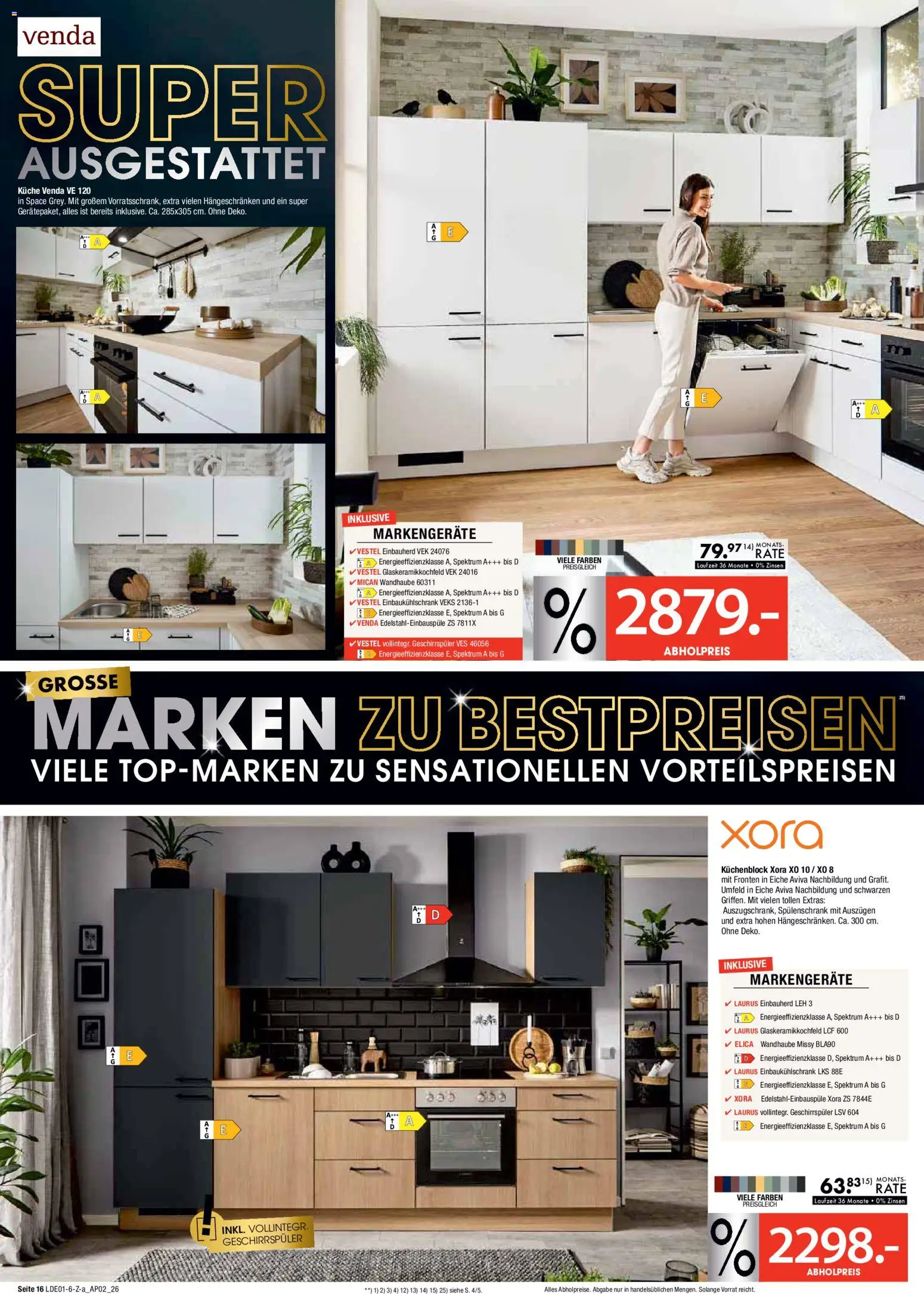 Zurbrüggen Große Marken-Sensation – gültig ab 17.01.2026 | Seite: 16 | Produkte: Geschirrspüler, Küchenblock, Küche