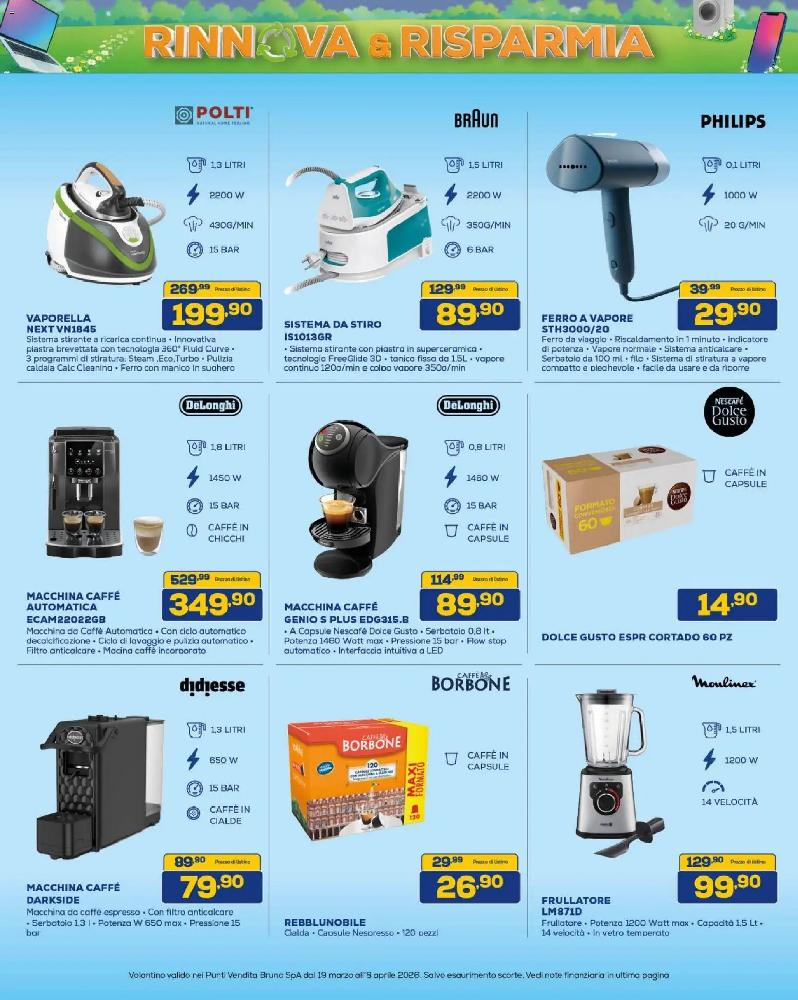 Volantino BRUNO del 19.03.2026 | Pagina: 28 | Prodotti: Caffè, Anticalcare, Macina, Caffè in cialde