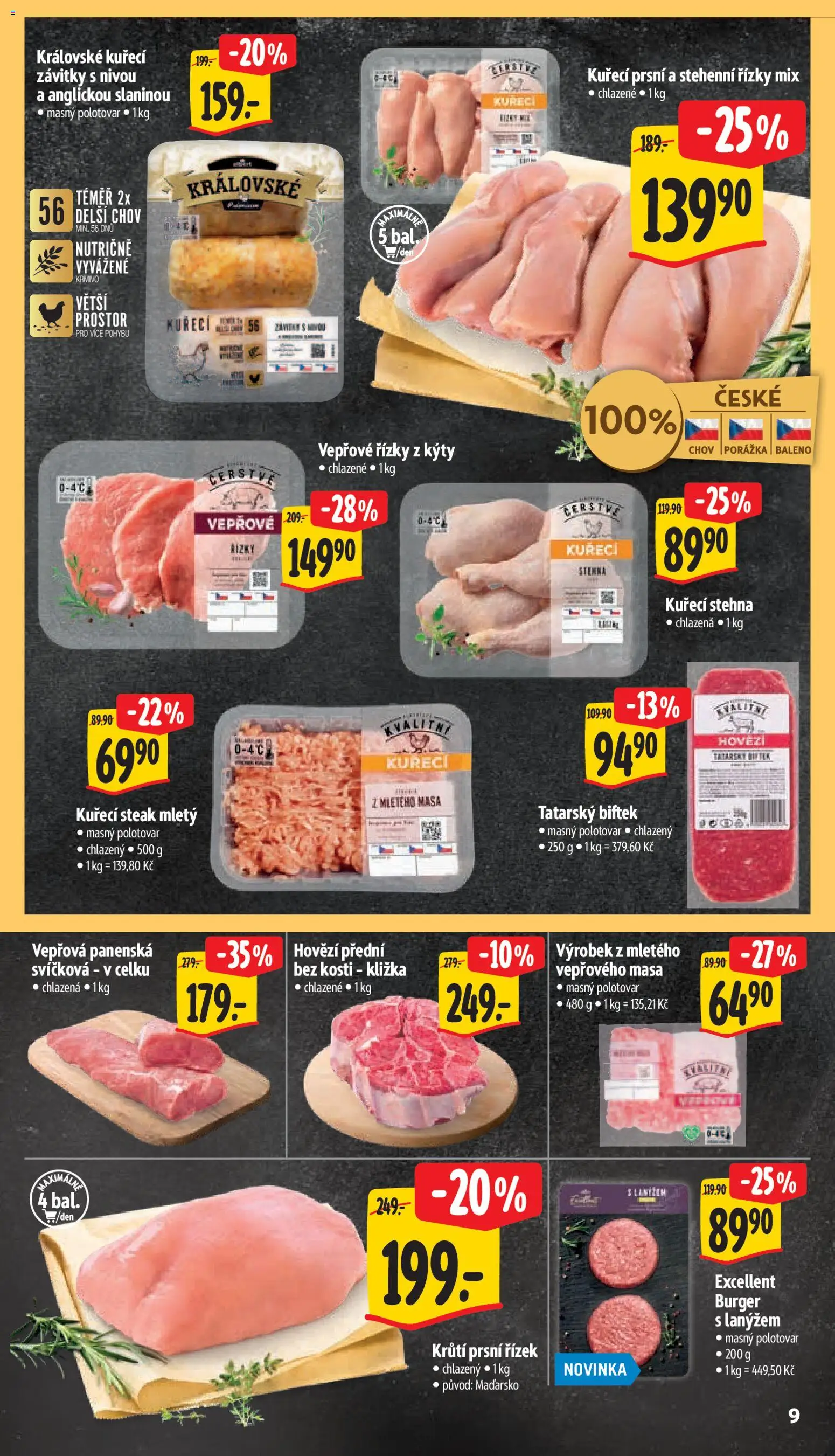 Albert leták - Supermarket od 14.01.2026 | Strana: 15 | Produkty: Hovězí, Steak, Stehenní řízky, Kuřecí stehna