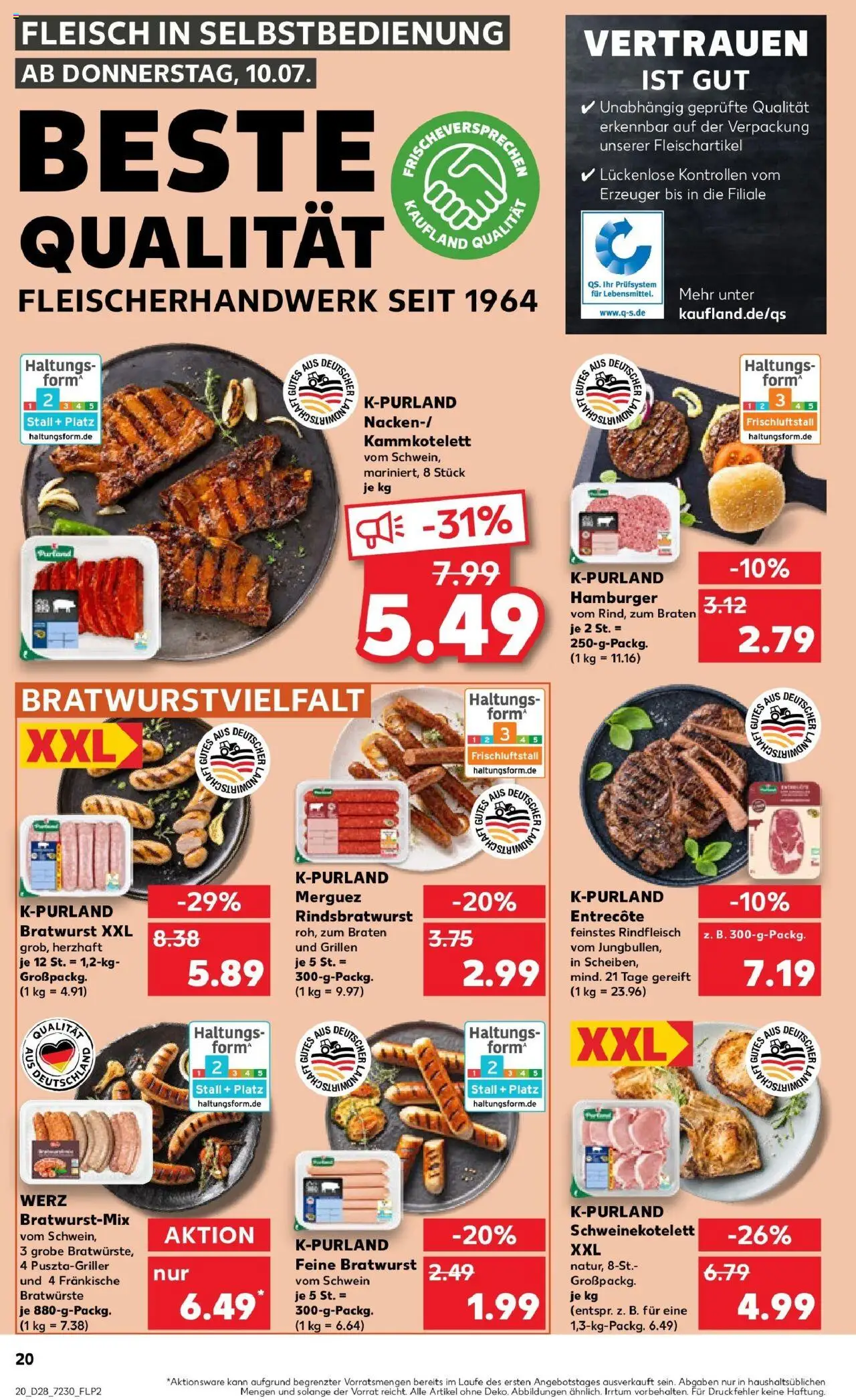 Kaufland prospekt Straelen	 - gültig ab dem 13.07.2025 | Seite: 35 | Produkte: Bratwurst, Burger, Entrecote, Steak