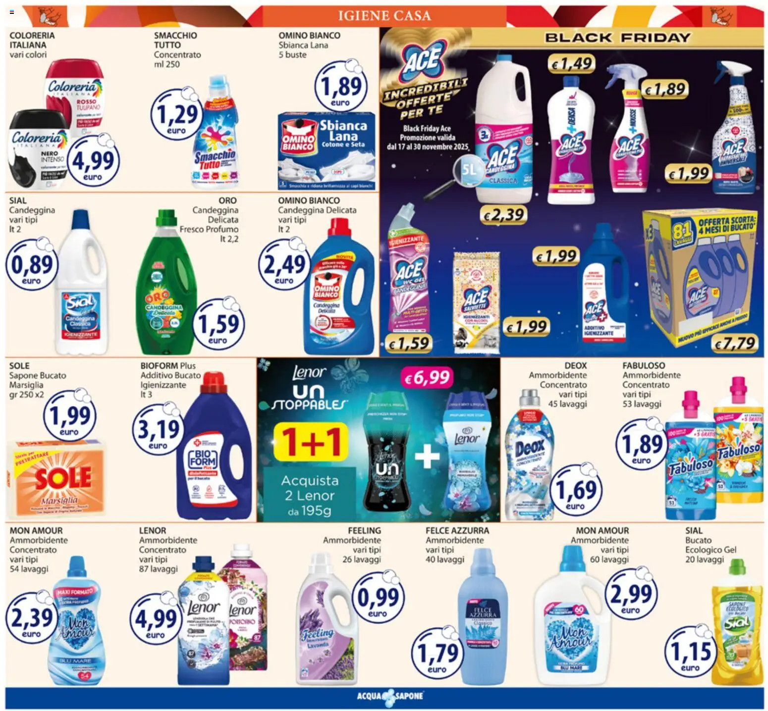 Volantino Acqua e Sapone del 17.11.2025 | Pagina: 19 | Prodotti: Sapone, Ammorbidente, Tè, Lavanda
