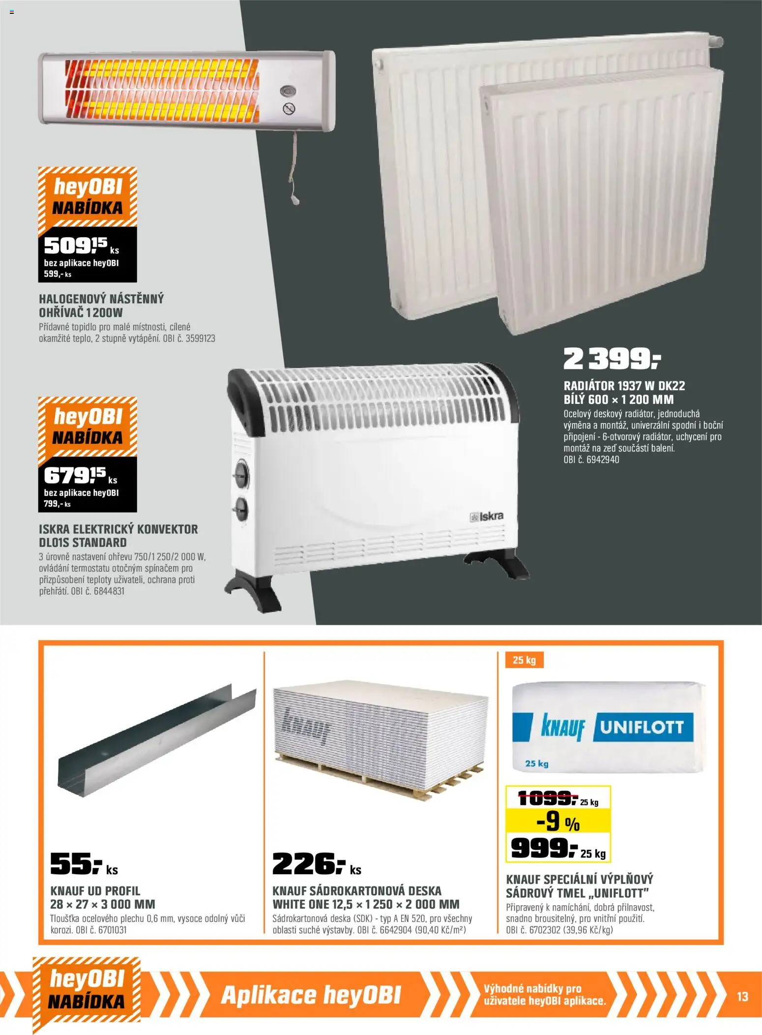 OBI leták - Barevná sezóna od 14.11.2025 | Strana: 13 | Produkty: Radiátor