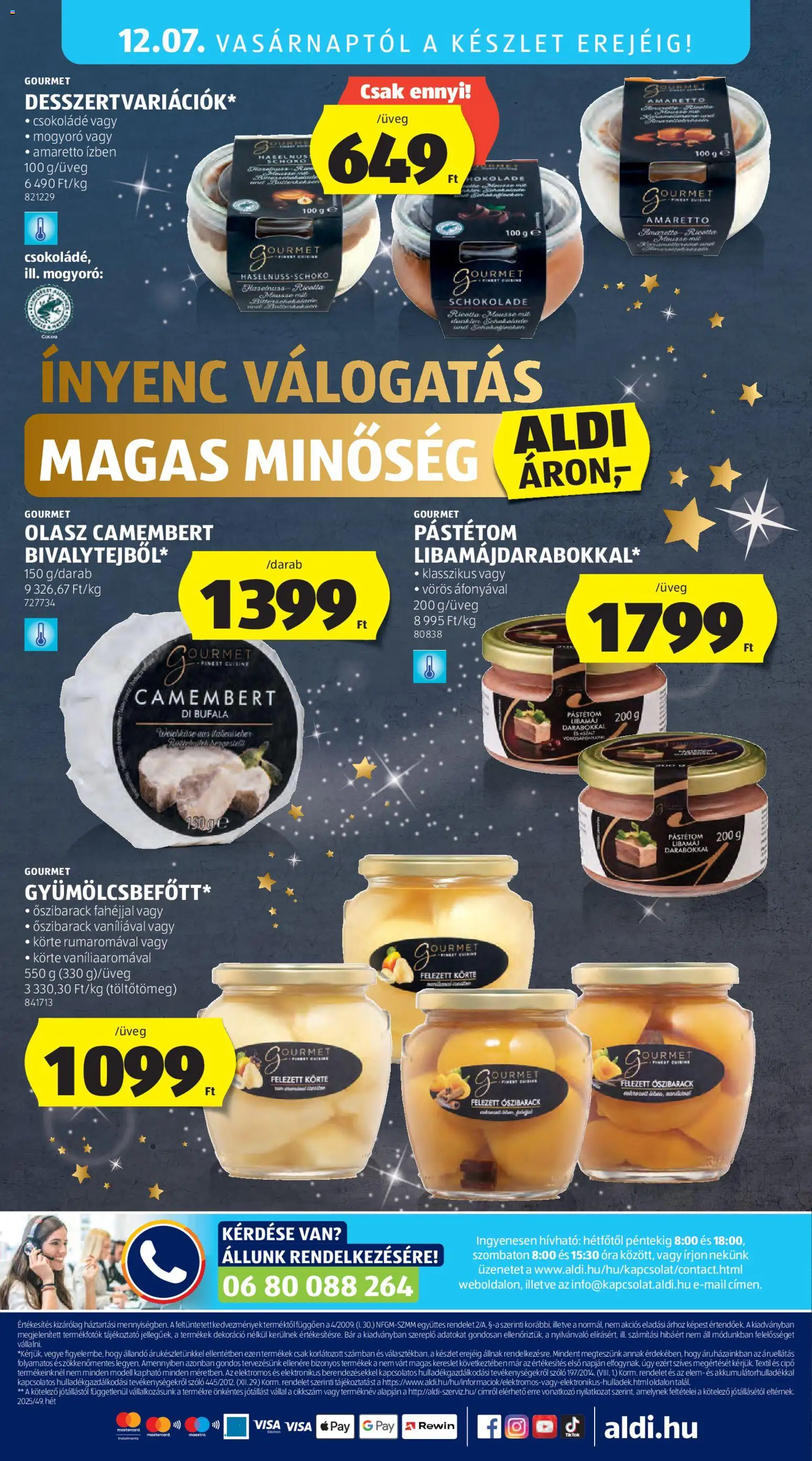 Aldi akciós ujság - amely érvényes a következő dátumtól: 04.12.2025 | Oldal: 60 | Termékek: Ricotta, Libamáj, Csokoládé, Óra