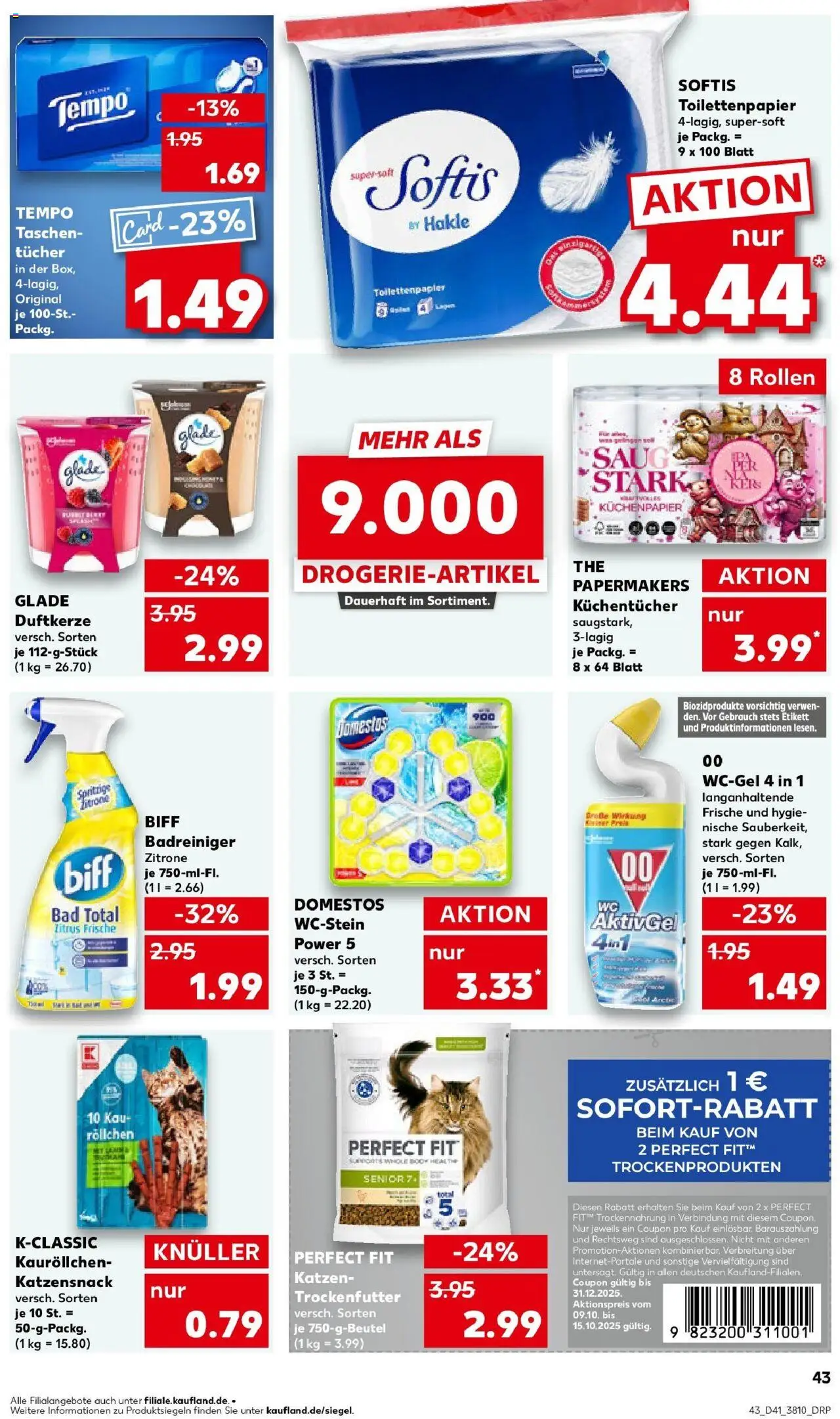 Kaufland prospekt Ludwigsfelde	 – gültig ab 13.10.2025 | Seite: 43 | Produkte: Bad, Tempo, Zitrone, Toilettenpapier