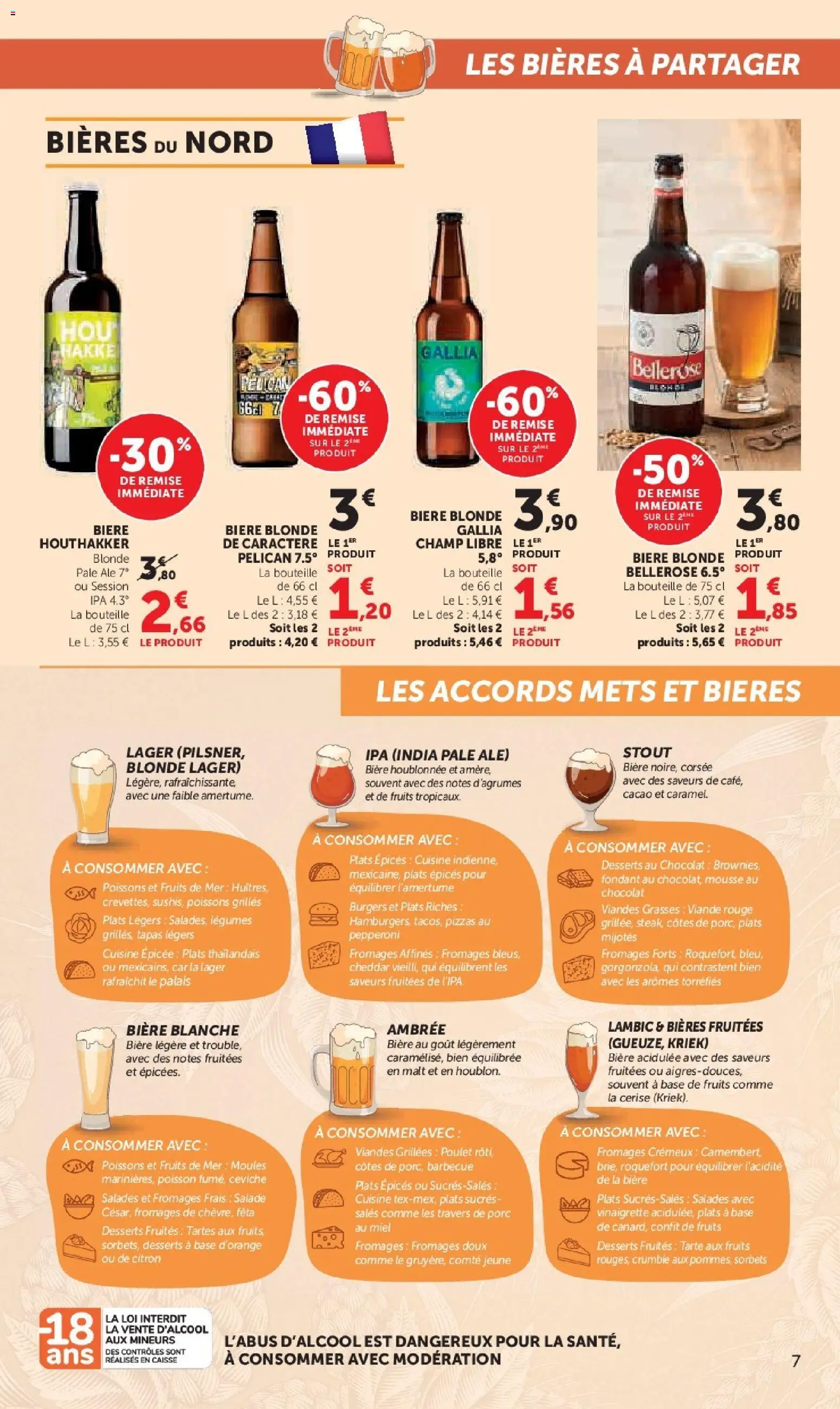 {H1} | Page: 7 | Produits: Pepperoni, Miel, Chocolat, Bière