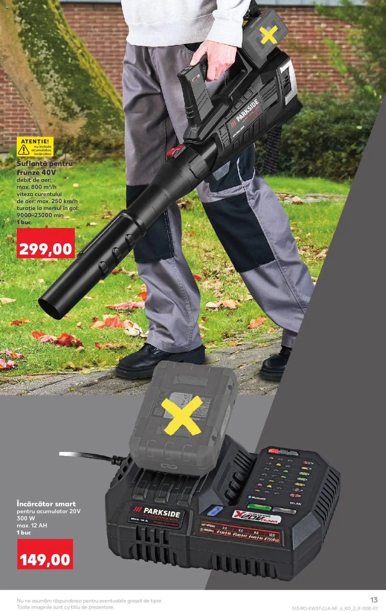 Kaufland RO akciós ujság - amely érvényes a következő dátumtól: 10.09.2025 | Oldal: 13 | Termékek: Parkside