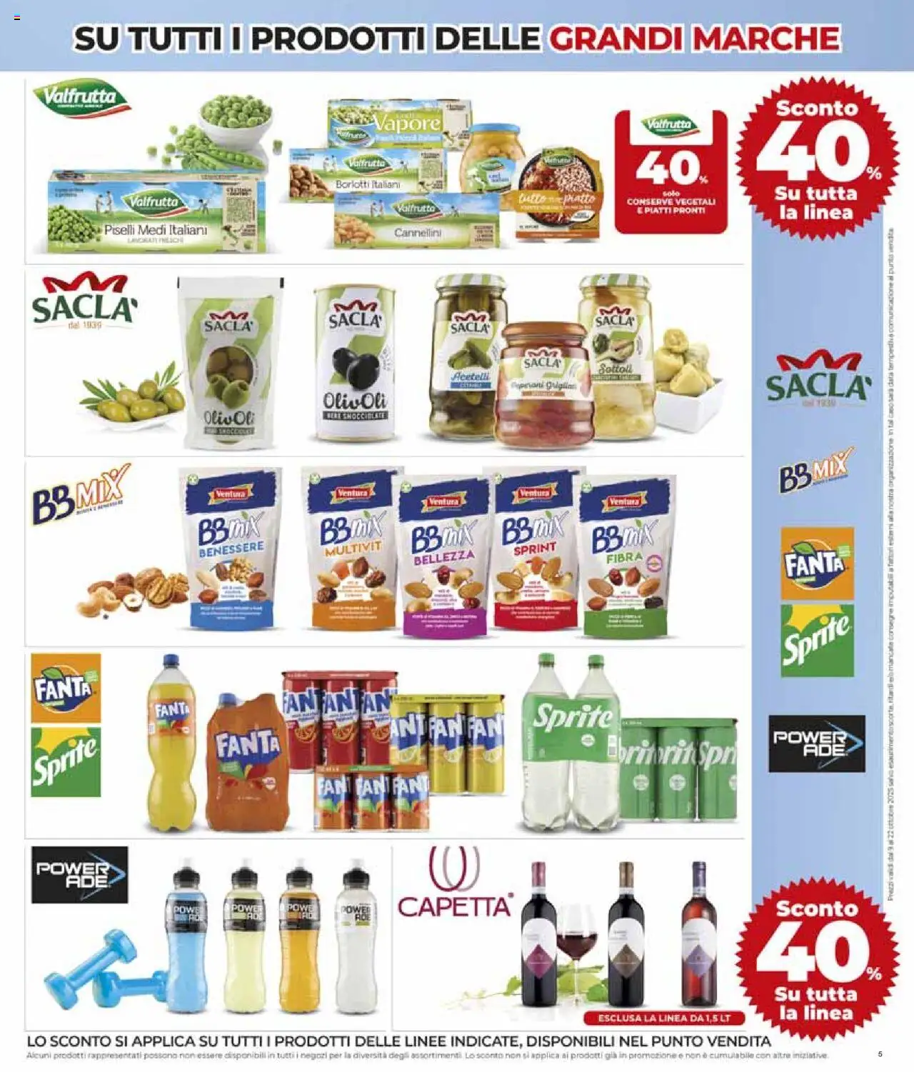 Volantino Ipercoop del 09.10.2025 | Pagina: 5 | Prodotti: Cannellini, Data, Piselli, Fanta