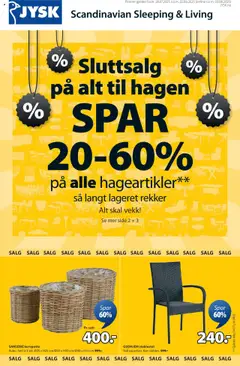 Forhåndsvisning av JYSK kundeavis gyldig fra 28.07.2025