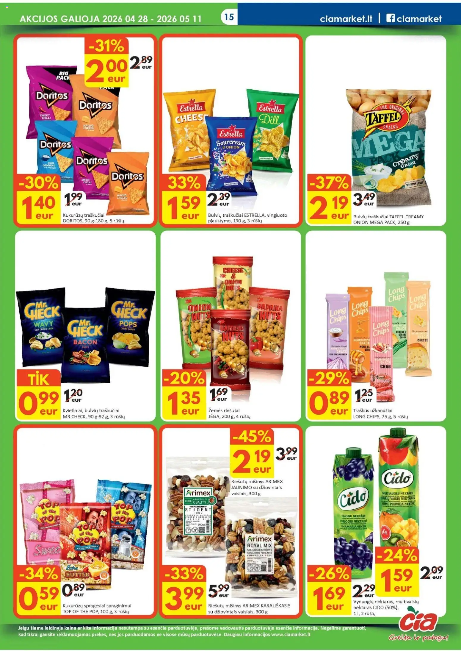 ČIA MARKET akcijos nuo 28.04.2026 | Puslapis: 15