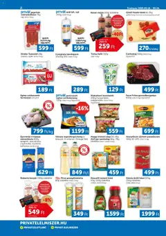 PRIVÁT akciós ujság - amely érvényes a következő dátumtól: 18.09.2025 | Oldal: 2 | Termékek: Kávétejszín, Tarhonya, Maggi, Száraztészta