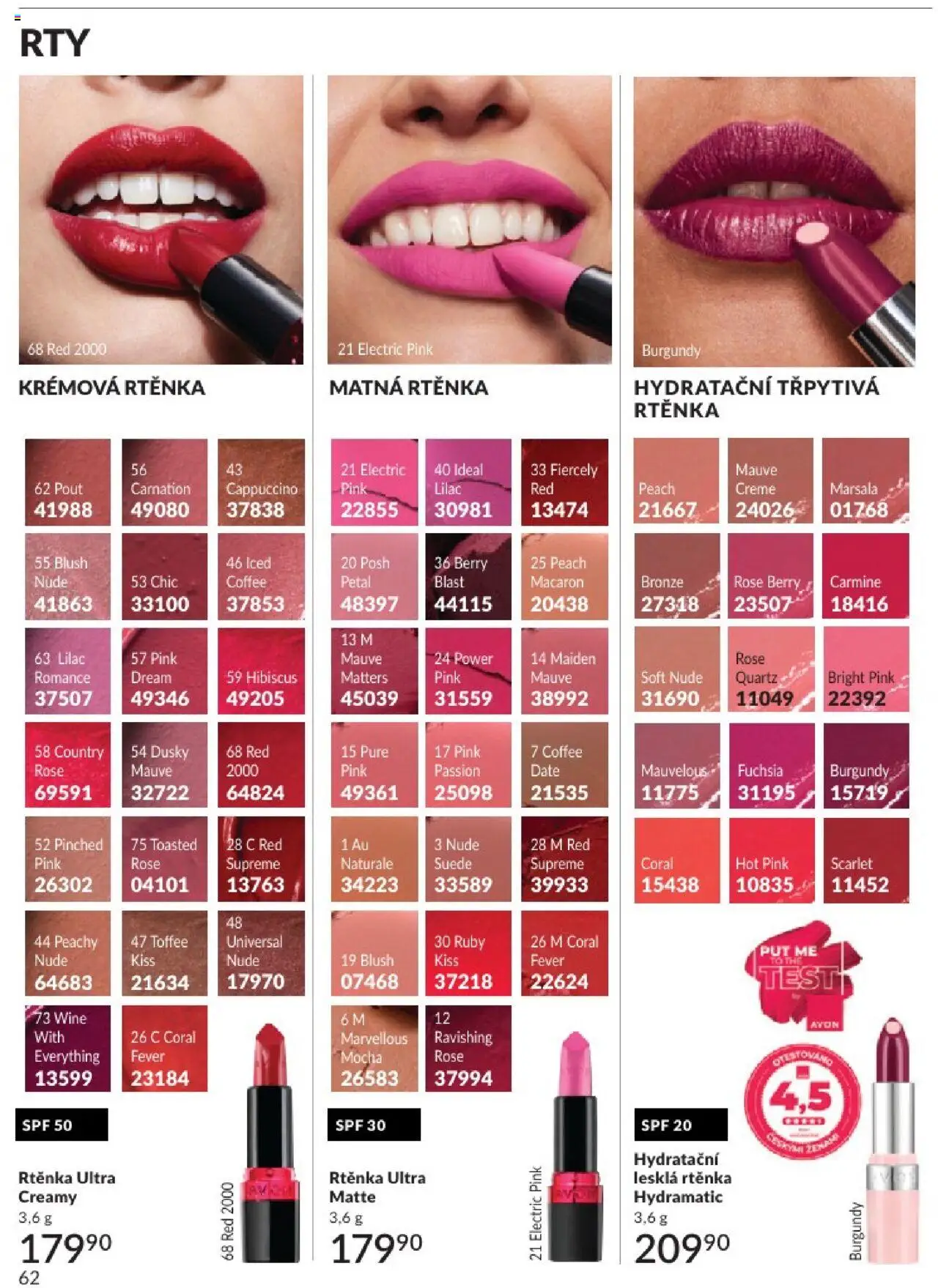 Avon katalog 6/2025 od 01.06.2025 | Strana: 62 | Produkty: Marsala, Test, Cappuccino, Rtěnka