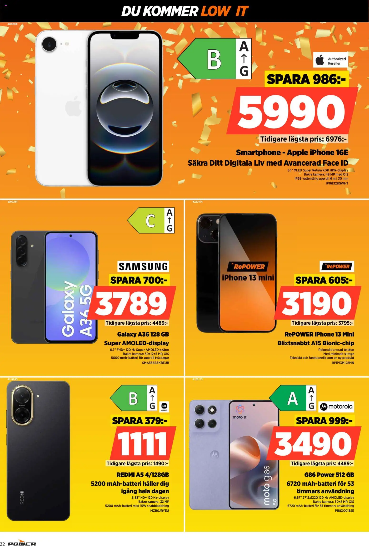 Power reklamblad aktuell från 23.01.2026 | Sida: 32 | Produkter: Äpple, Telefon, Smartphone, Kamera