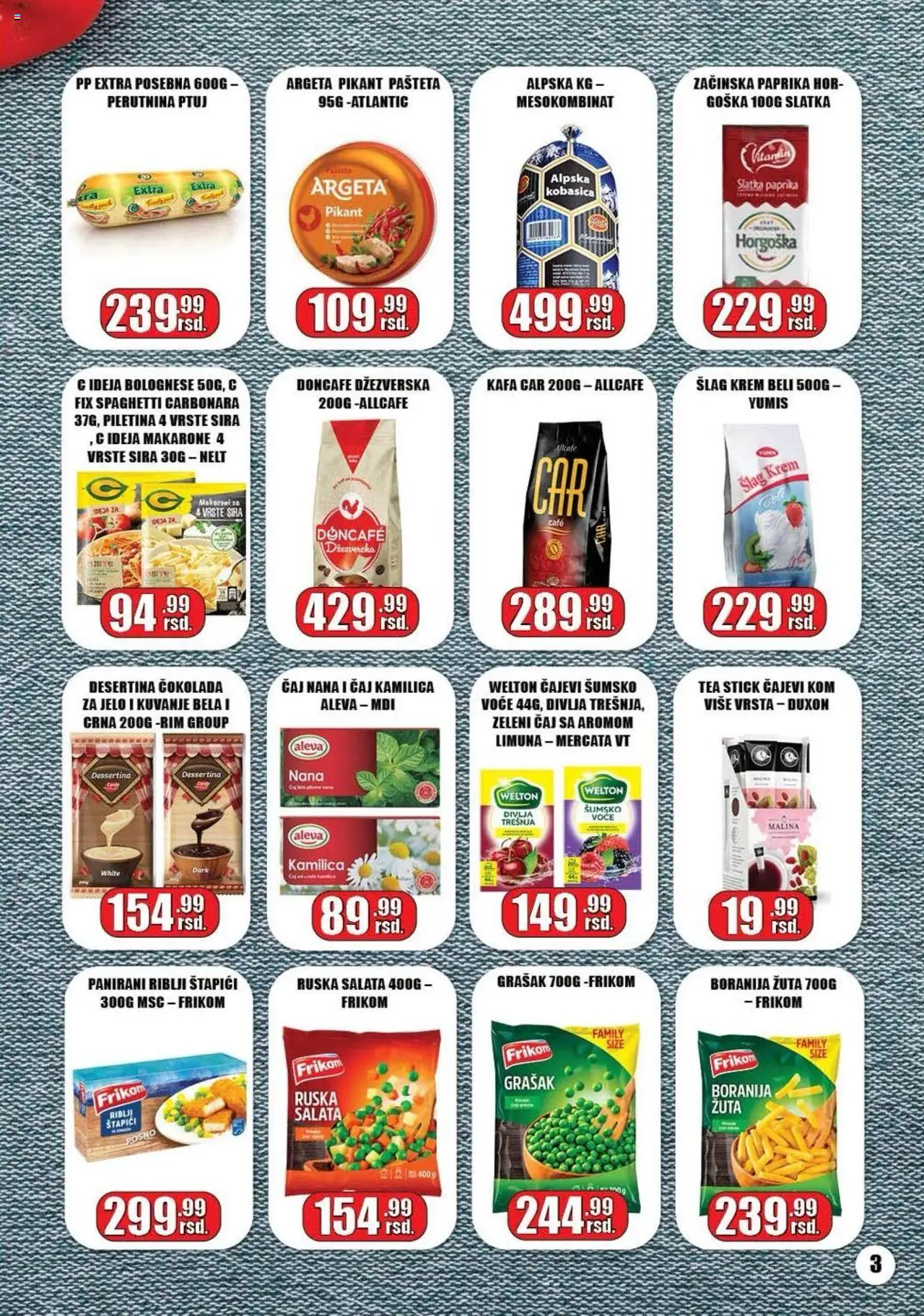 Gala MARKET katalog - važi od 06.10.2025 | Strana: 3 | Proizvode: Salata, Doncafe, Šlag krem, Pašteta