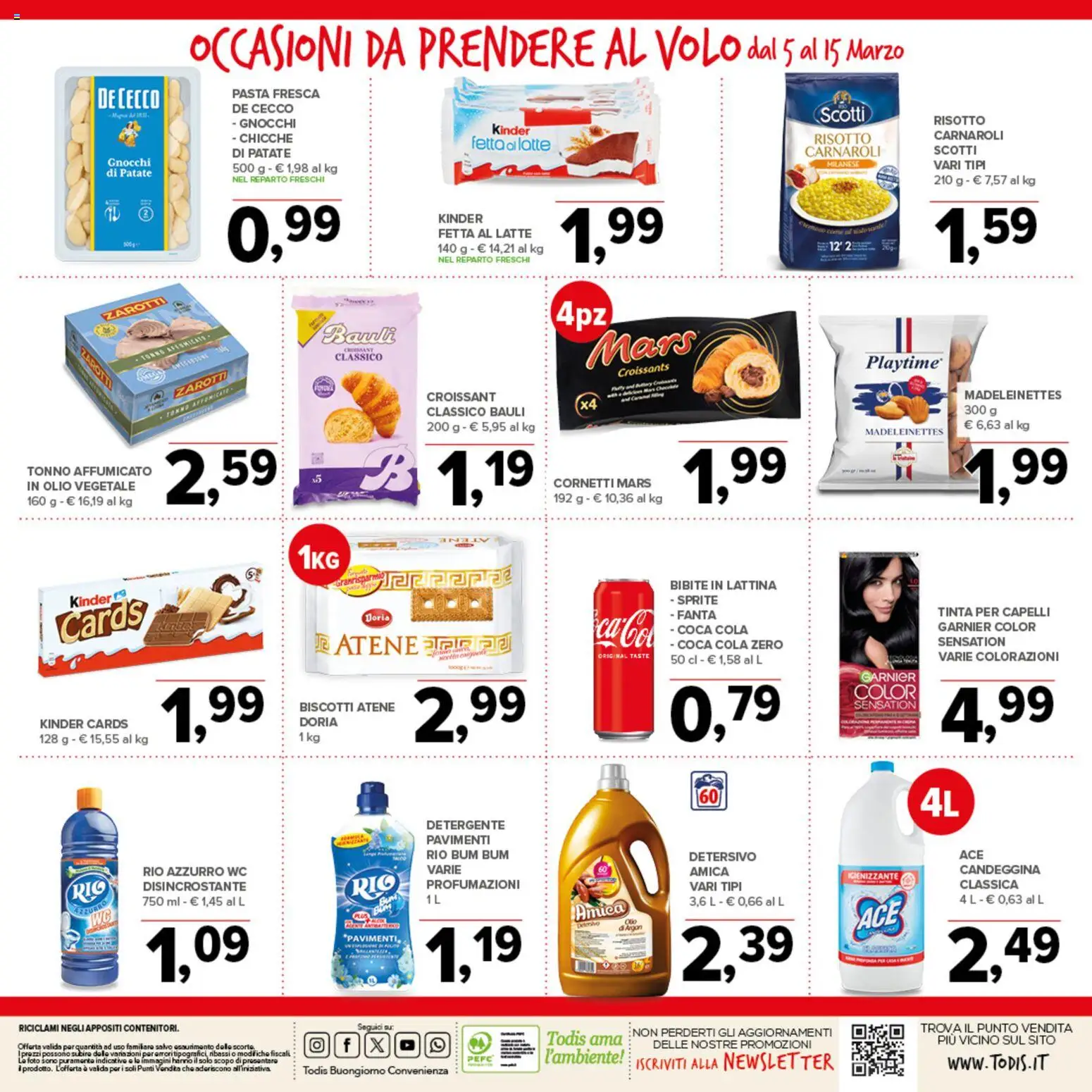 Volantino Todis del 05.03.2026 | Pagina: 20 | Prodotti: Biscotti, Patate, Olio, Bibite