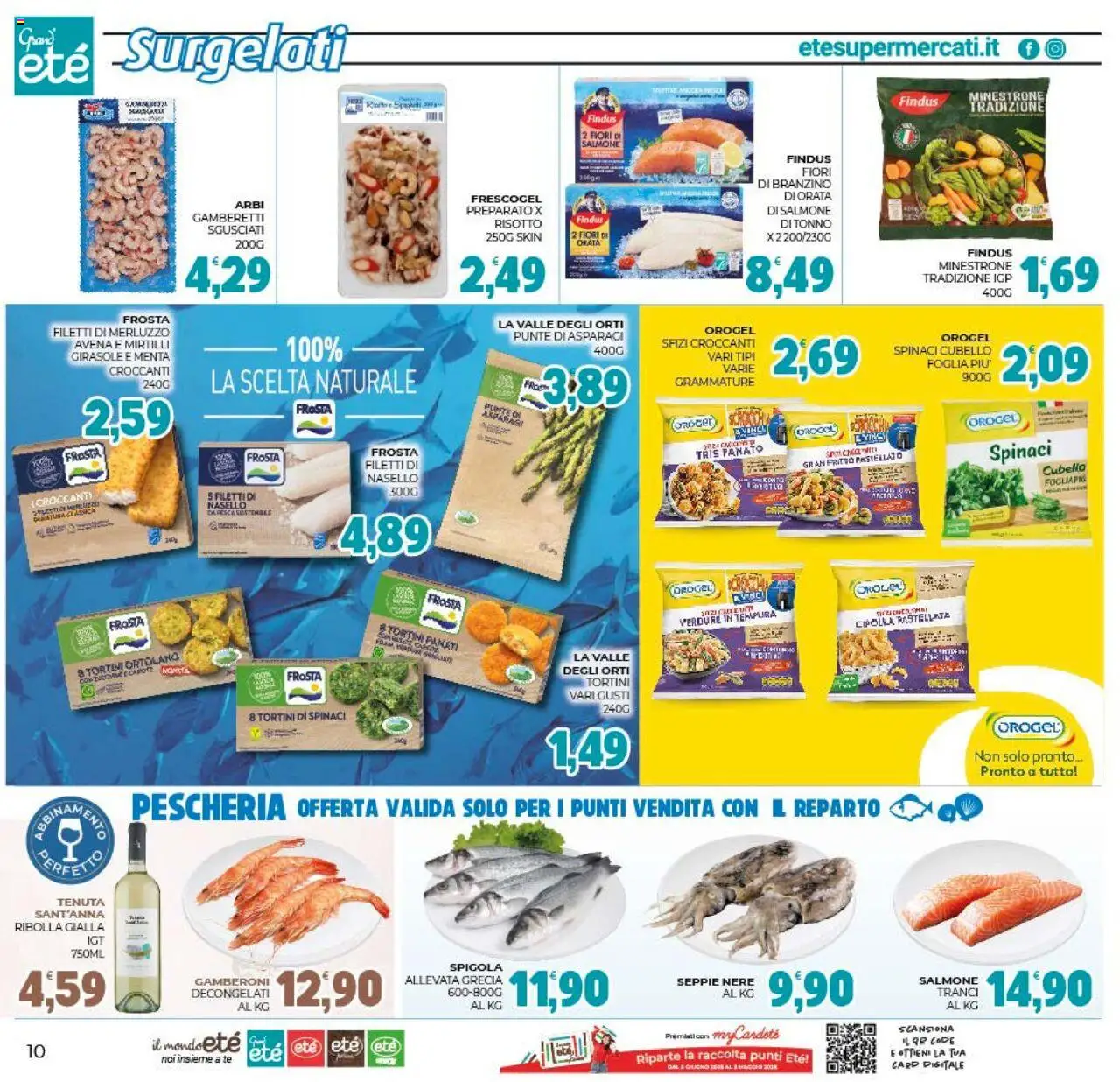 Volantino Eté del 10.10.2025 | Pagina: 10 | Prodotti: Verdure, Pesca, Zucchine, Nasello