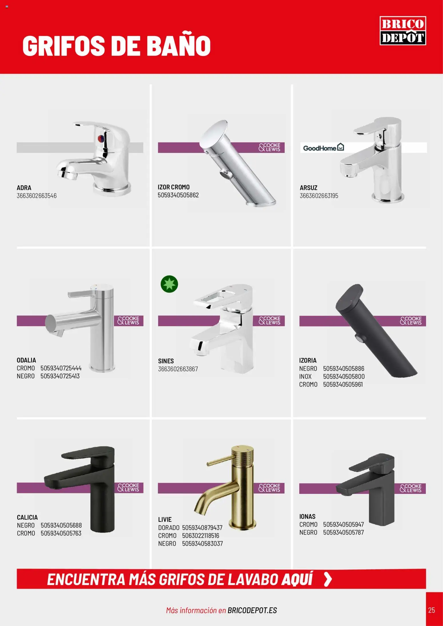 Brico Depôt Baños │ válido desde el 02.03.2026 | Página: 25 | Productos: Lavabo, Baño