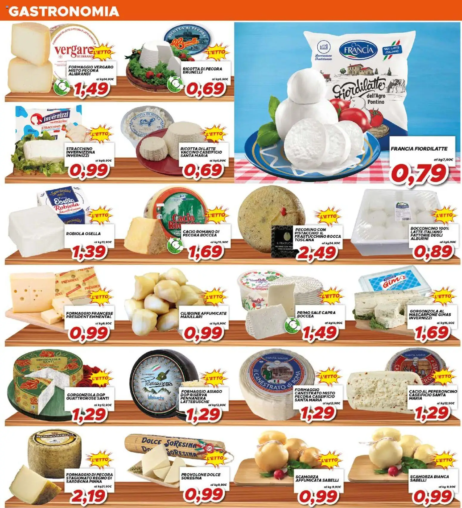 Volantino Ma Supermercati del 29.04.2026 | Pagina: 2 | Prodotti: Provolone, Torta, Ricotta, Emmental