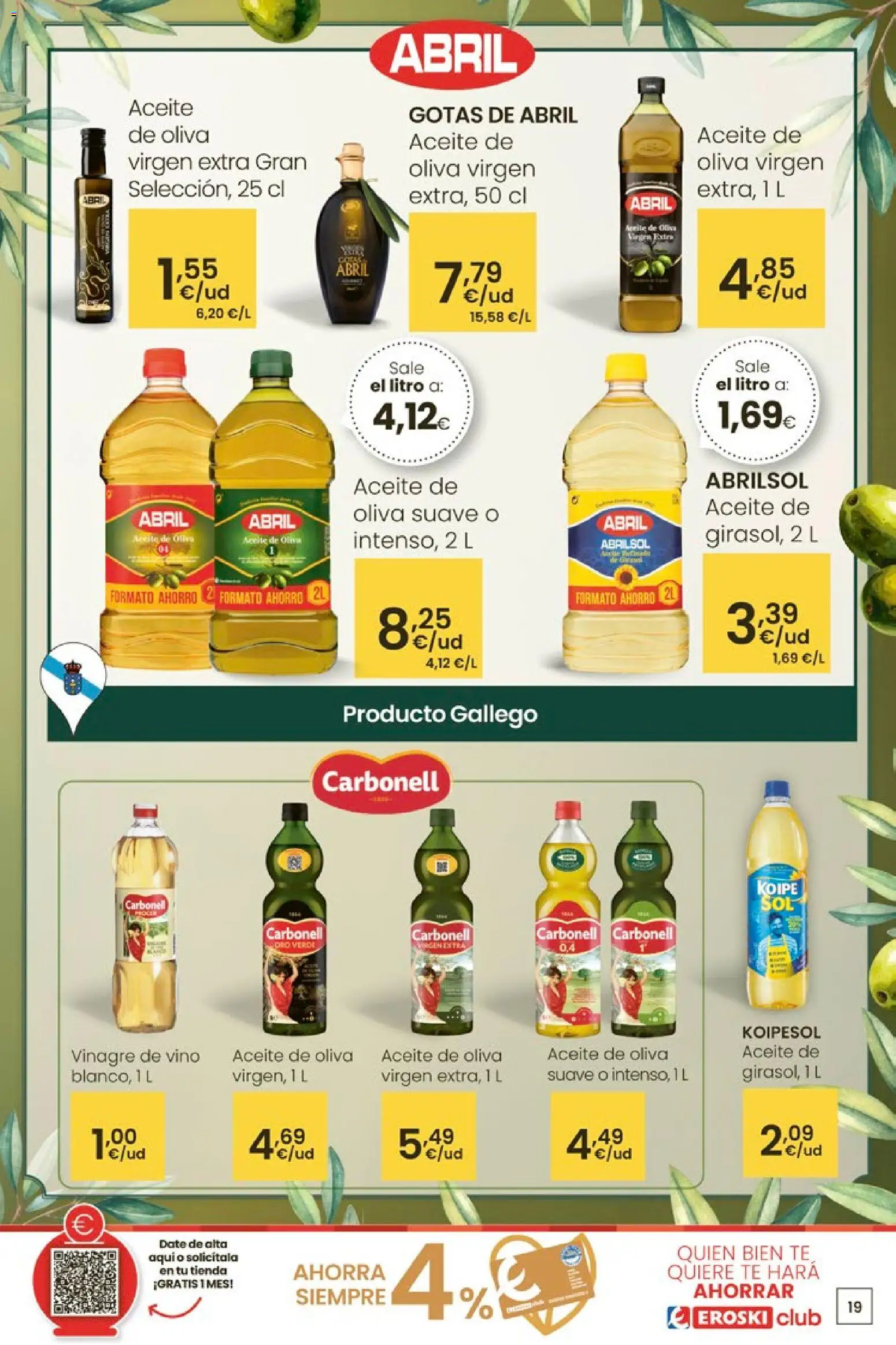 Eroski - Oferta │ válido desde el 12.03.2026 | Página: 19 | Productos: Aceite, Vino, Aceite de oliva, Δεξαμενή