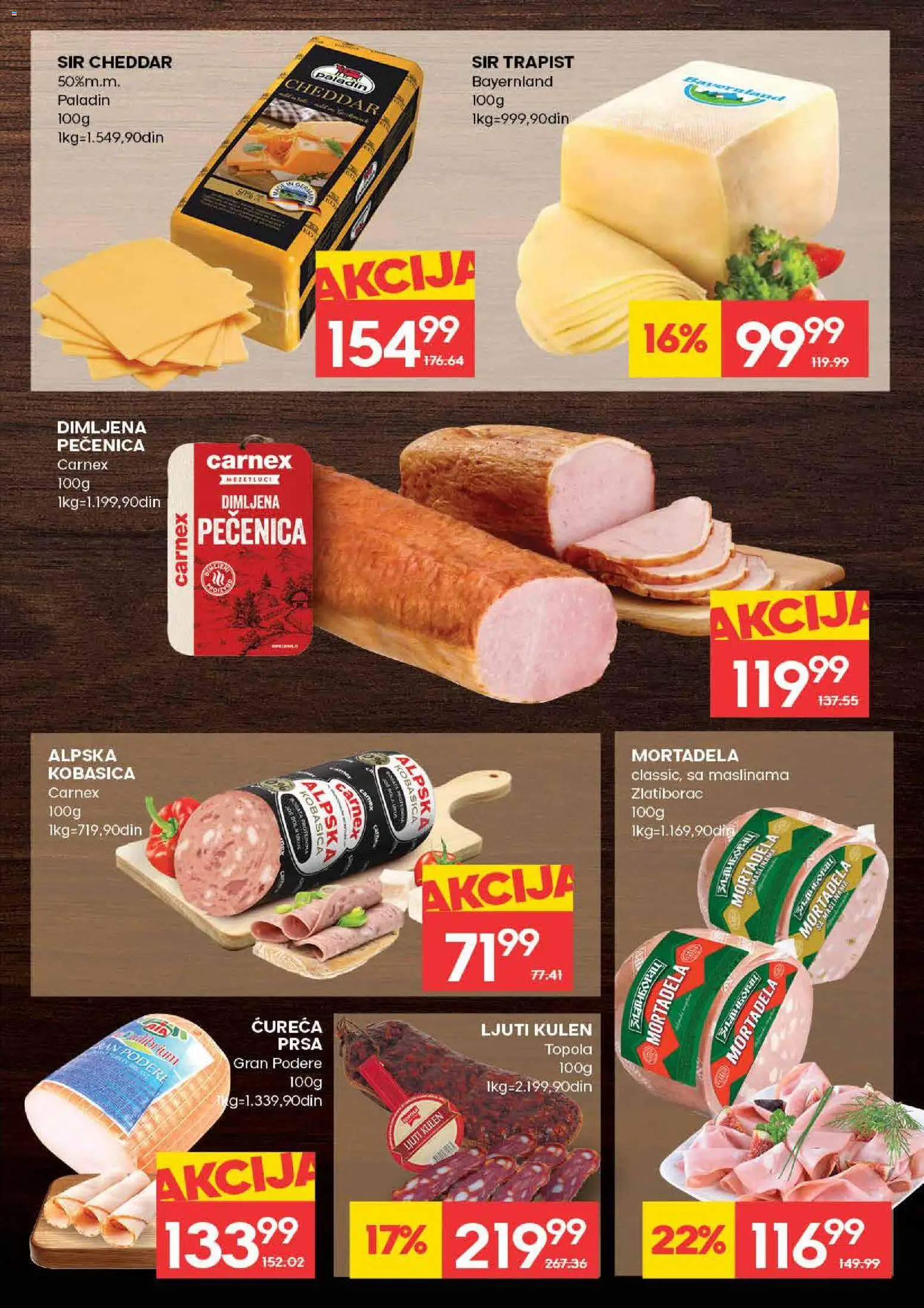 Idea katalog - važi od 26.02.2026 | Strana: 7 | Proizvode: Kulen, Mortadela, Kobasica, Pečenica