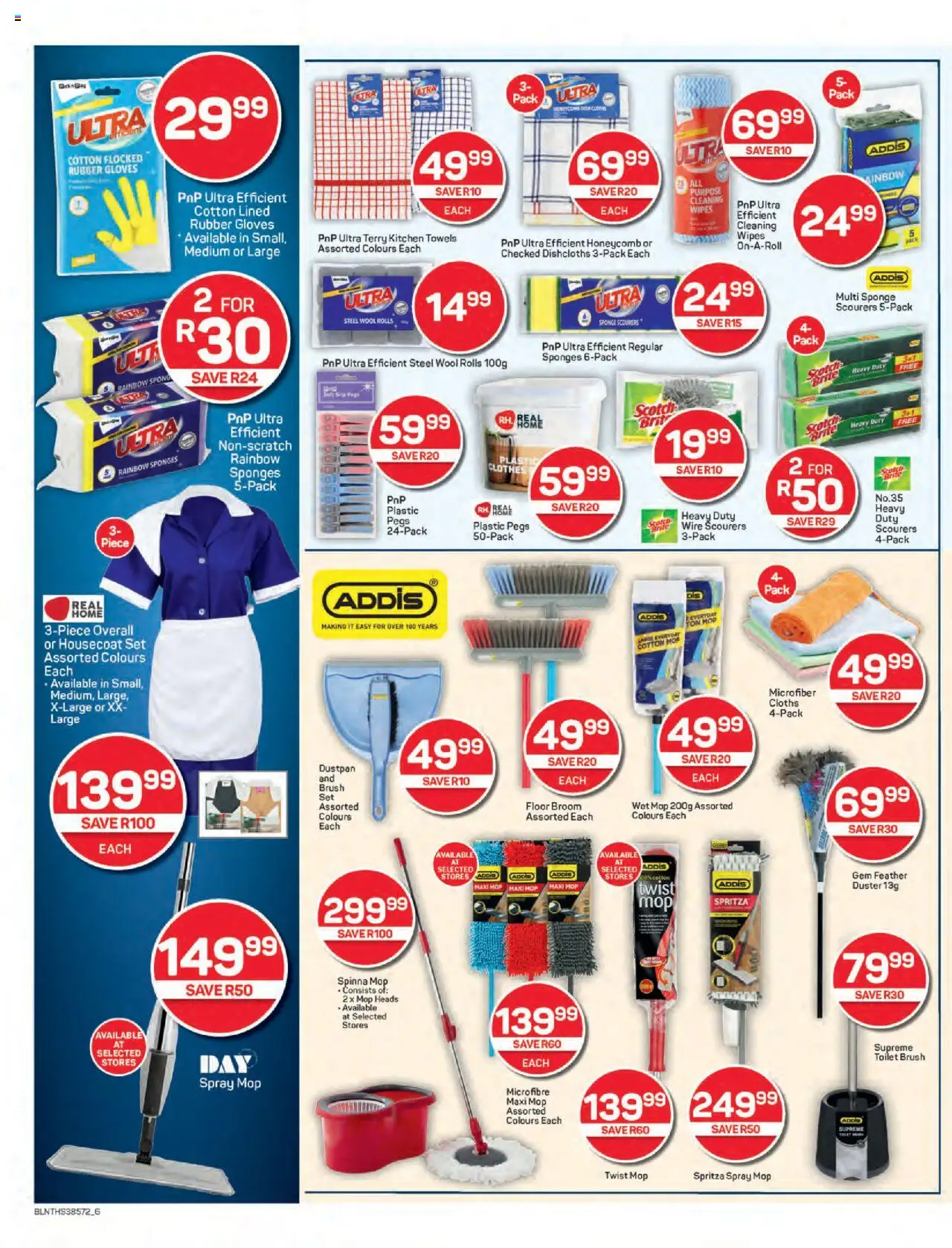 New Pick n Pay catalogue – valid from 22.09.2025 | Page: 6 | Products: Gloves, Broom, Mop, Brush