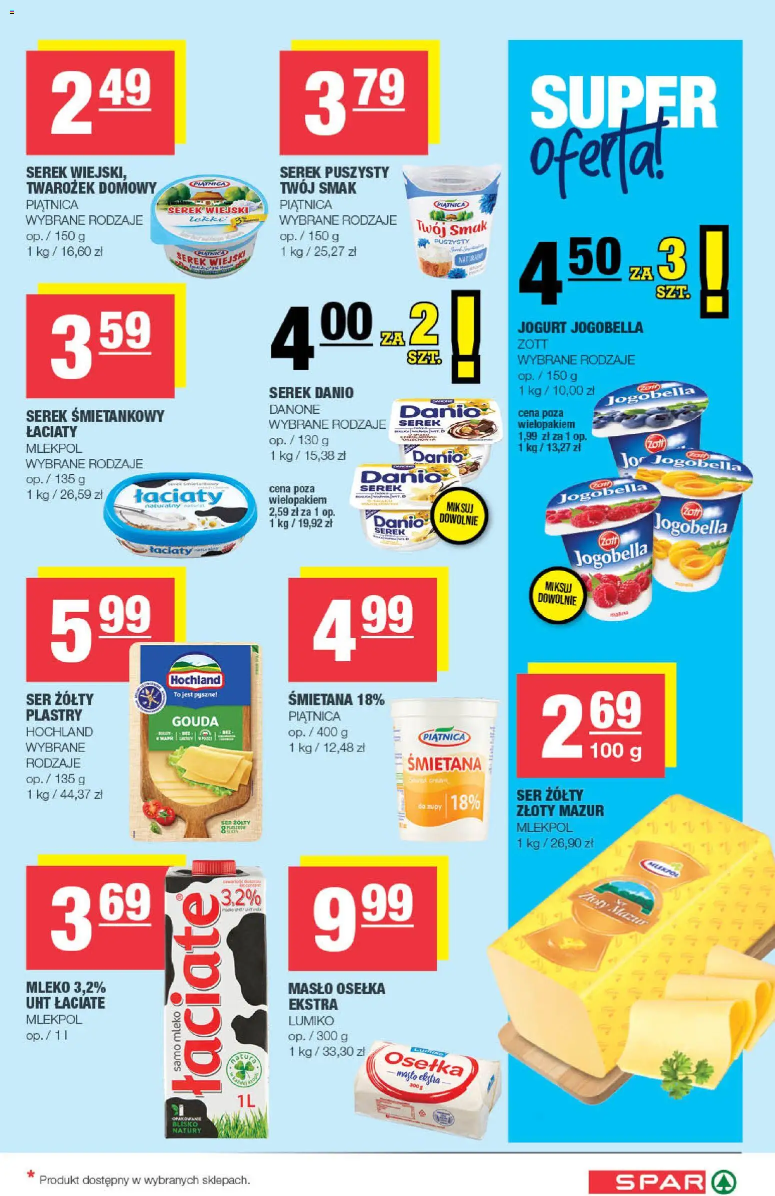 Spar Gazetka od 19.11.2025 | Strona: 3 | Produkty: Osełka, Masło, Jogurt, Twarożek