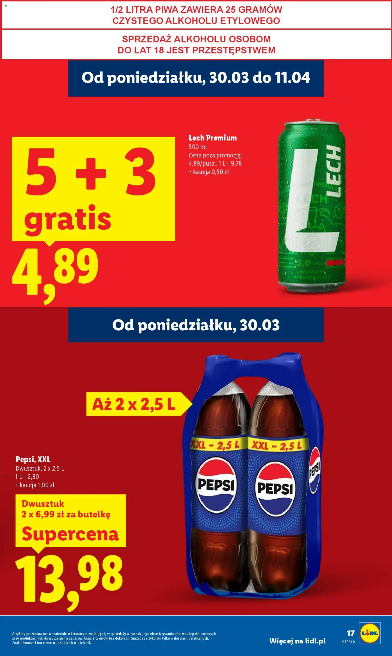 Lidl Polsko leták od 30.03.2026 | Strana: 17 | Produkty: Pepsi