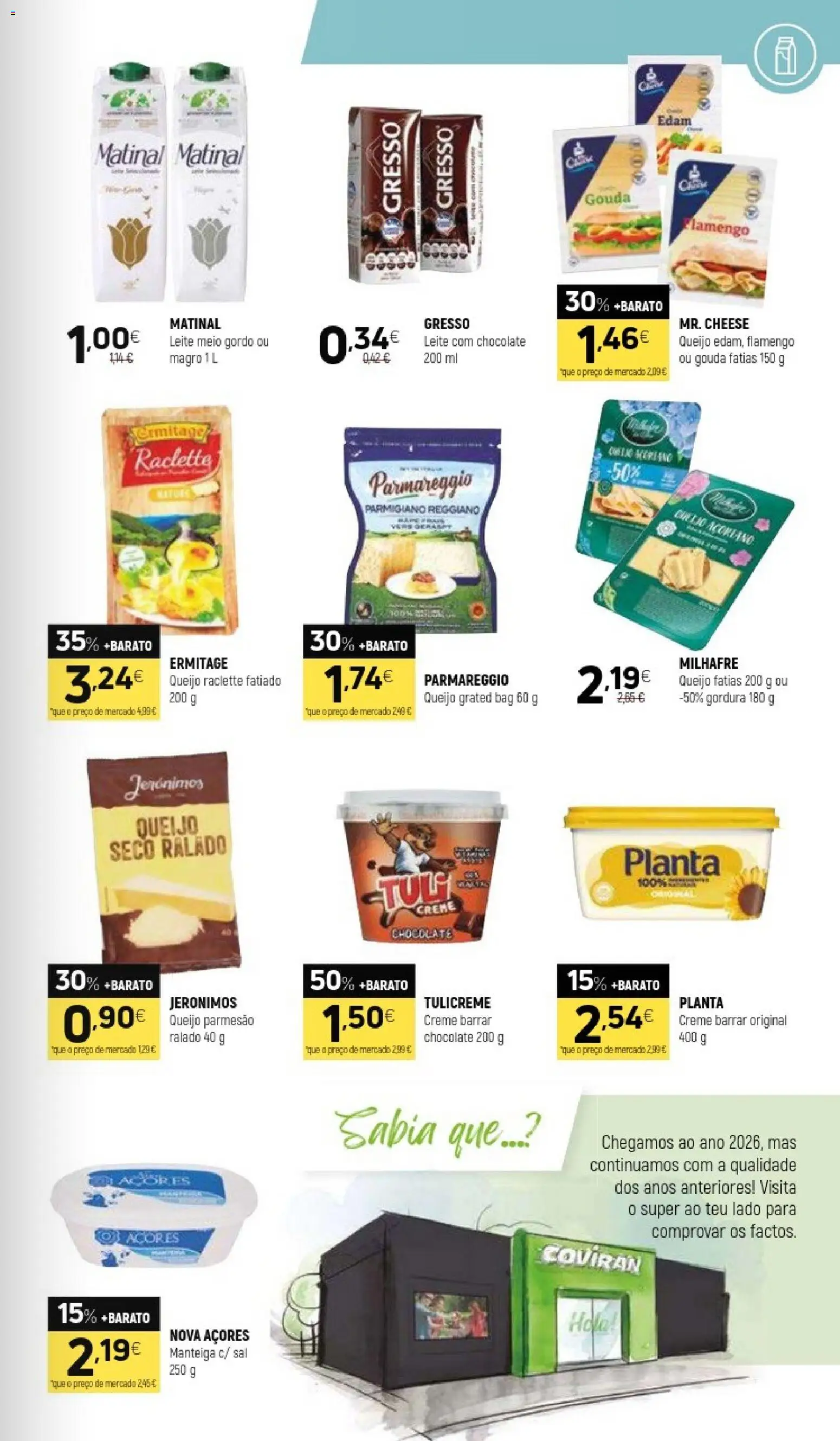 Coviran - folheto │ válido de 06.01.2026 | Página: 5 | Produtos: Queijo parmesão, Sal, Chocolate, Creme