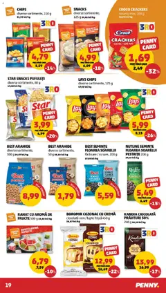 Catalog PENNY – valabil de la 13.08.2025 | Pagină: 19 | Produse: Arahide, Cremă, Pufuleți, Frișcă