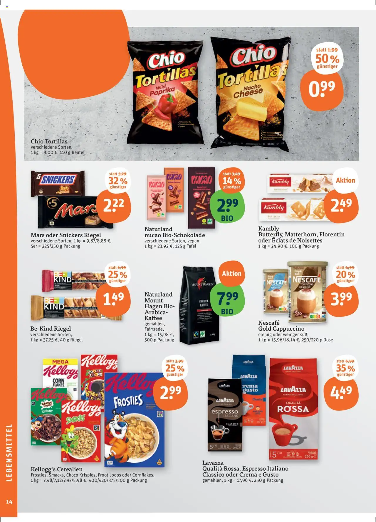 Tegut Prospekt - gültig ab dem 21.08.2025 | Seite: 16 | Produkte: Lavazza, Kaffee, Snickers, Paprika