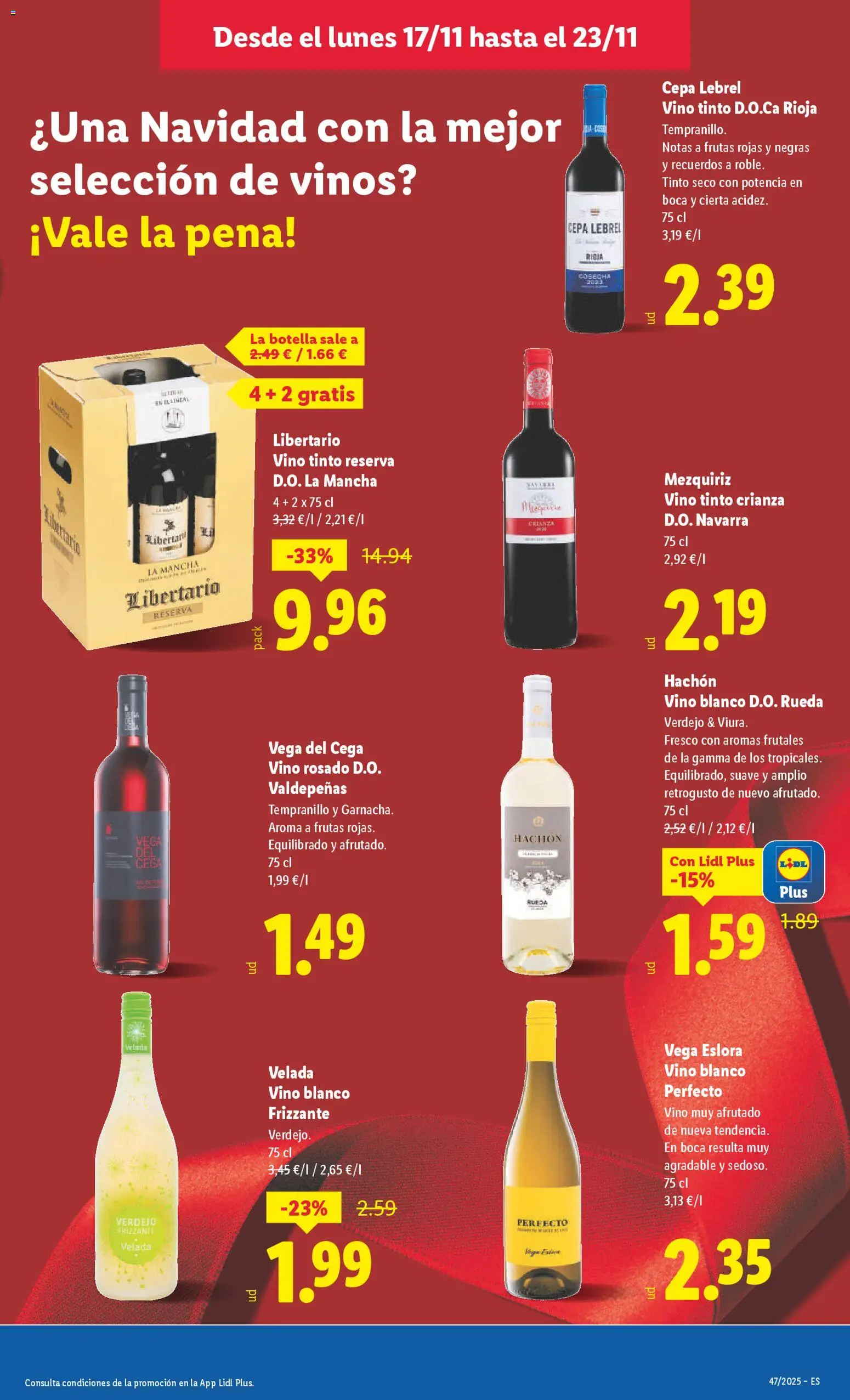 Lidl folleto │ válido desde el 17.11.2025 | Página: 25 | Productos: Vino rosado, Vino