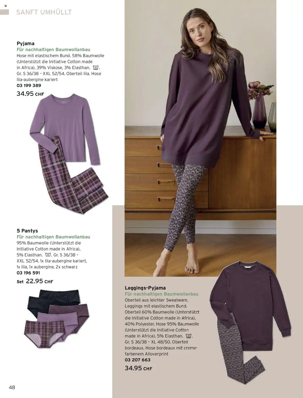 Tchibo Aktionen Herbst – gültig ab 24.09.2025 | Seite: 48 | Produkte: Leggings, Hose, Pyjama, Creme