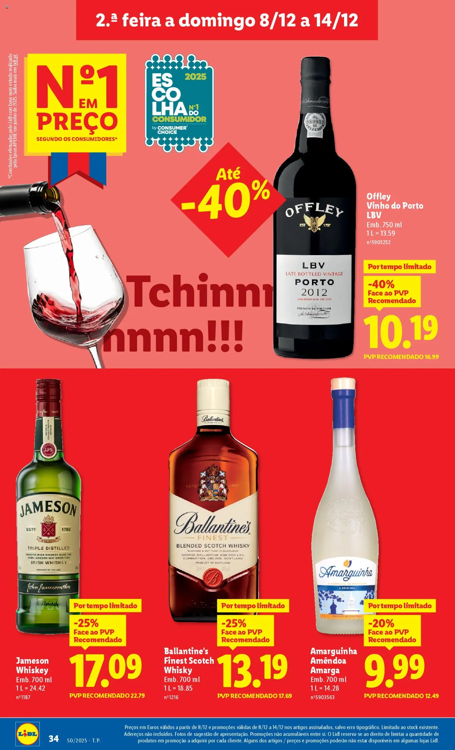 Lidl folheto │ válido de 08.12.2025 | Página: 34 | Produtos: Whisky, Base, Vinho