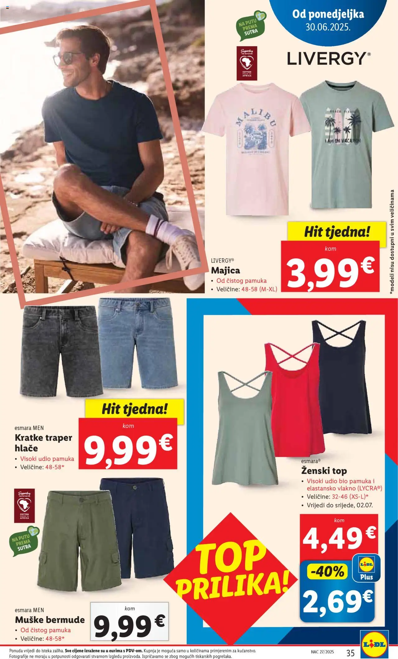 Lidl katalog | vrijedi od 30.06.2025 | Stranica: 35 | Proizvodi: Majica, Hlače