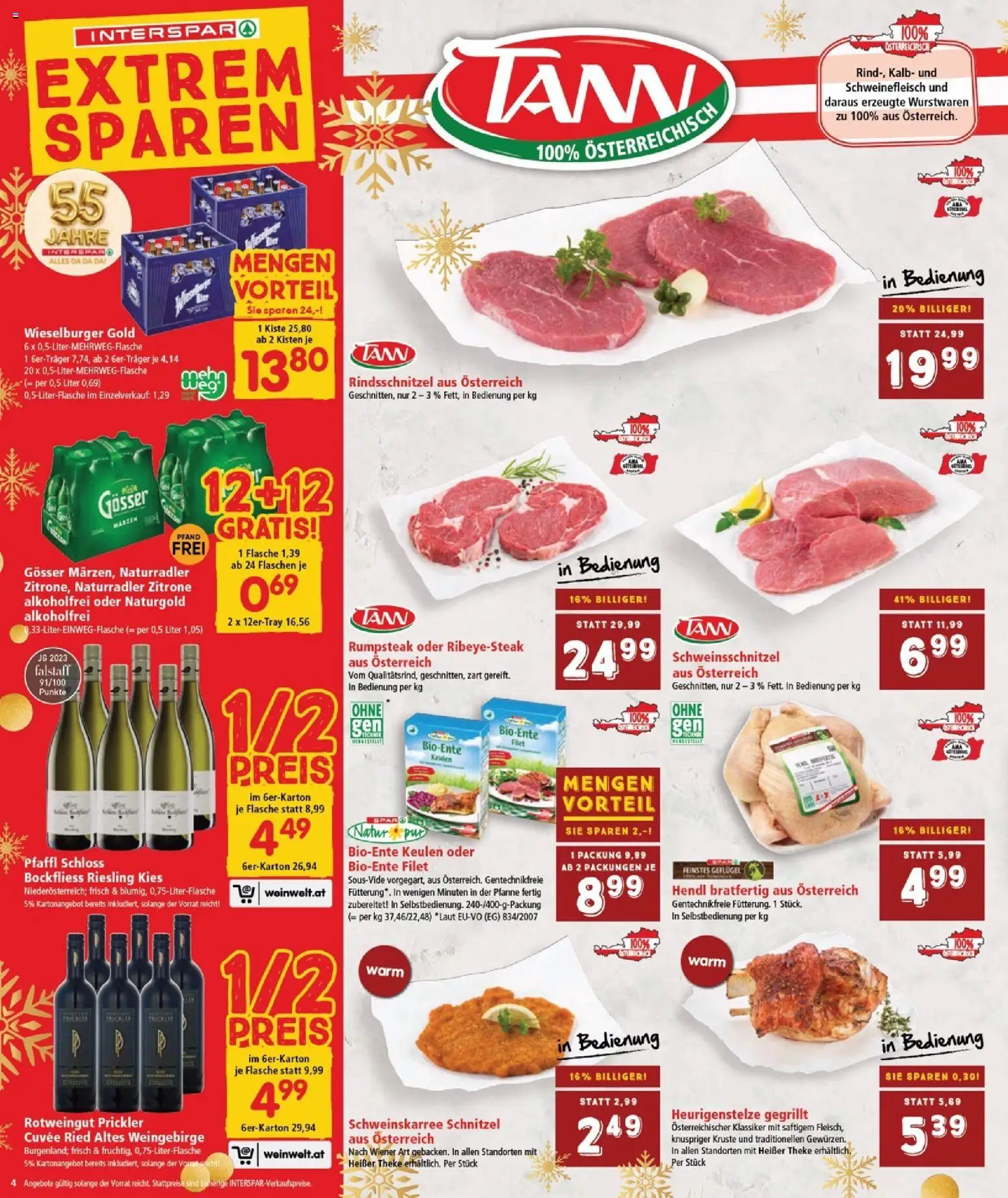 Interspar Flugblatt - Burgenland Nord gültig ab 18.12.2025 | Seite: 4 | Produkte: Zitrone, Schweinefleisch